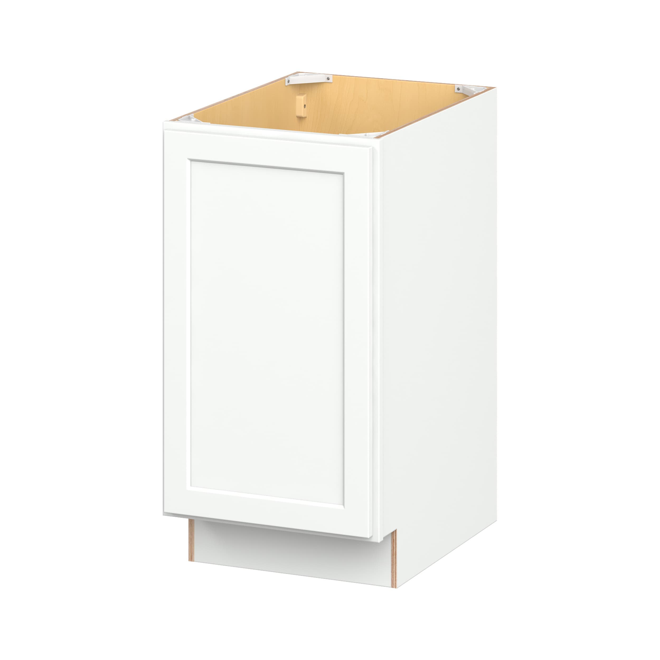 Hugo&Borg PRO Glendale 18-in W x 34.5-in H x 24-in D Pure White 1-Drawer Pull-out Wastebasket Base Ready To Assemble Plywood Cabinet (Recessed Panel Style)