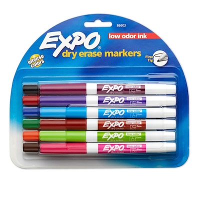 Low Odor Dry Erase Markers Erasers Medium Point Assorted Color Non Toxic Pens