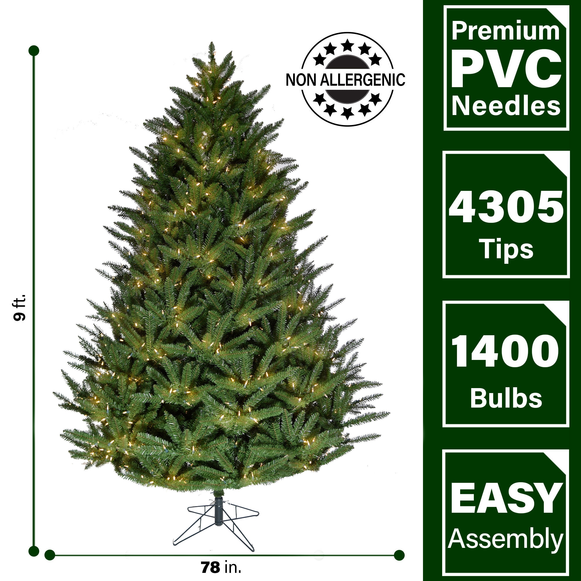 Fraser Hill Farm FFCV090-3GR Artificial-Christmas-Trees - View #3