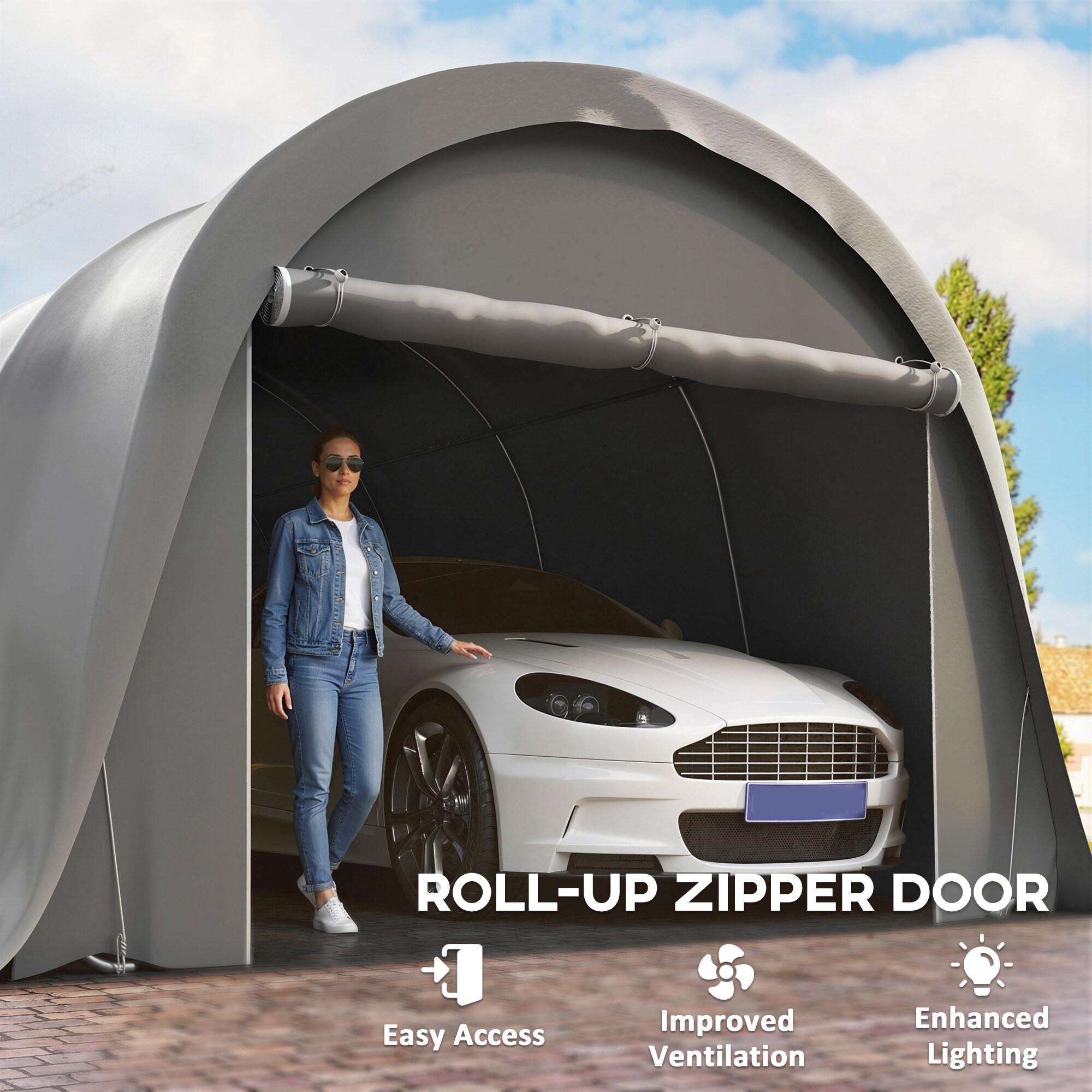 Outsunny 84C-700V00CG Carport-Covers - View #11