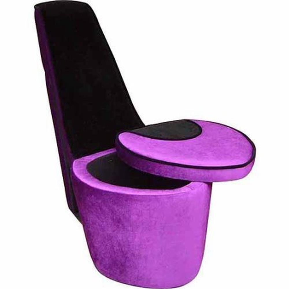 purple heel chair