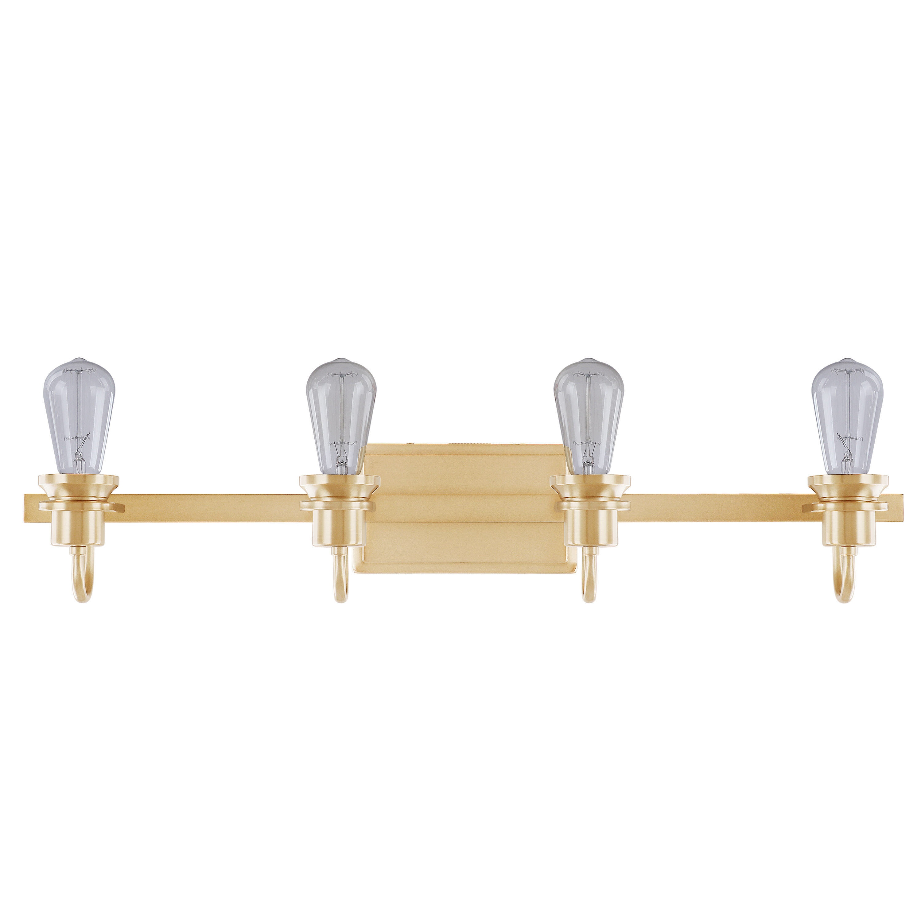 Warm Brass 30-Inch 4-Light Vanity Wall Fixture