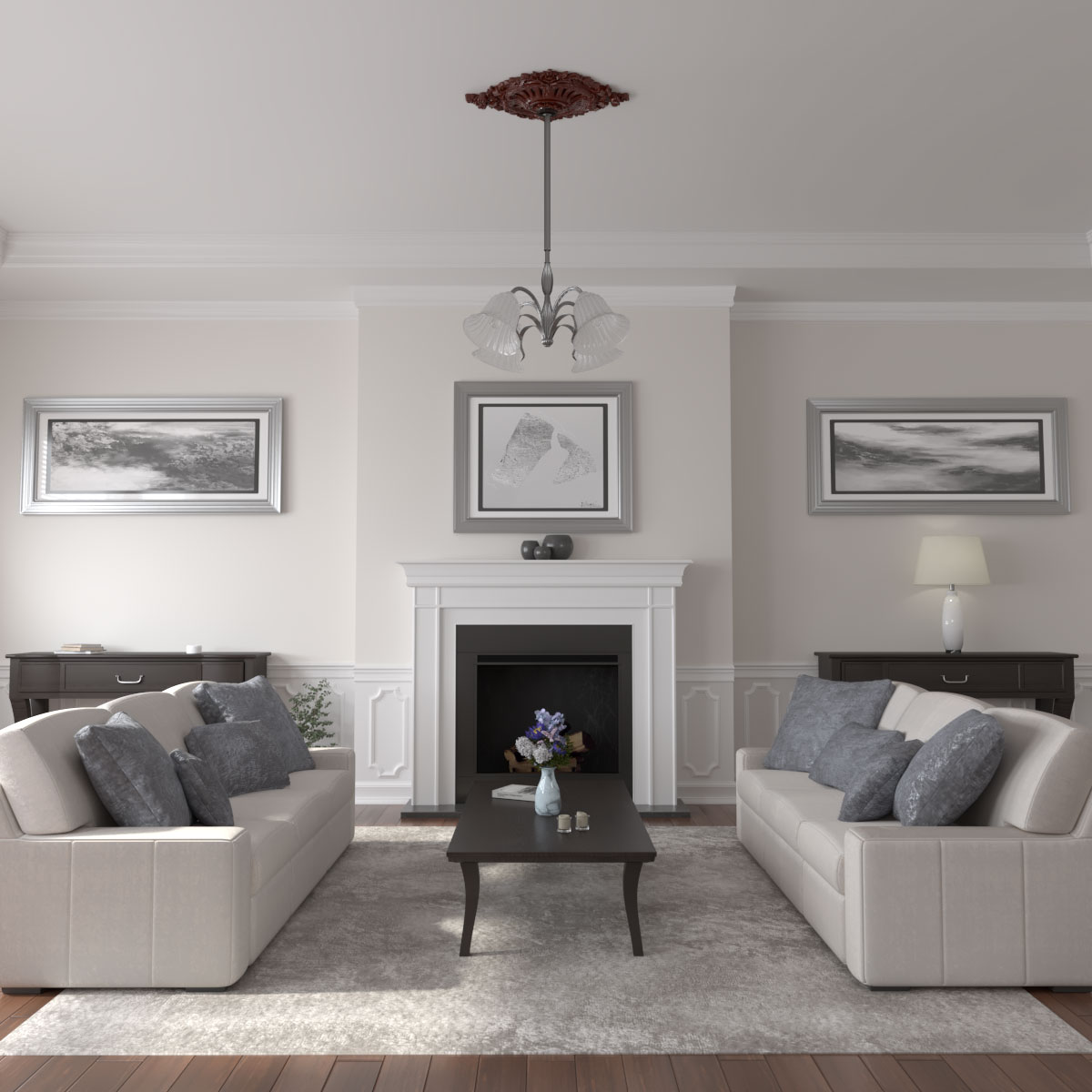 Ekena Millwork CM35X22ANBMF Ceiling-Medallions - View #5