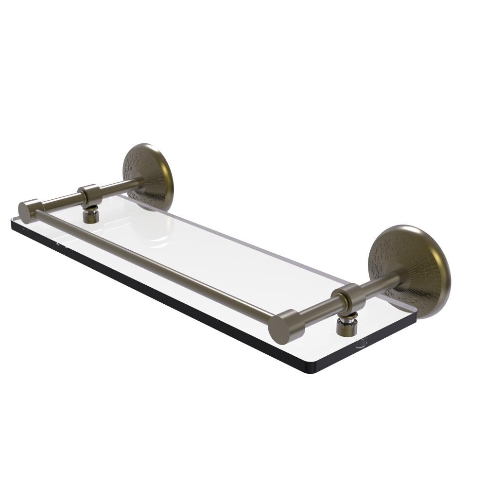 Allied Brass MC-1/16-GAL-ABR Monte Carlo Antique Brass Wall mount Bathroom Shelf ( 16-in x 3-in x 5-in )