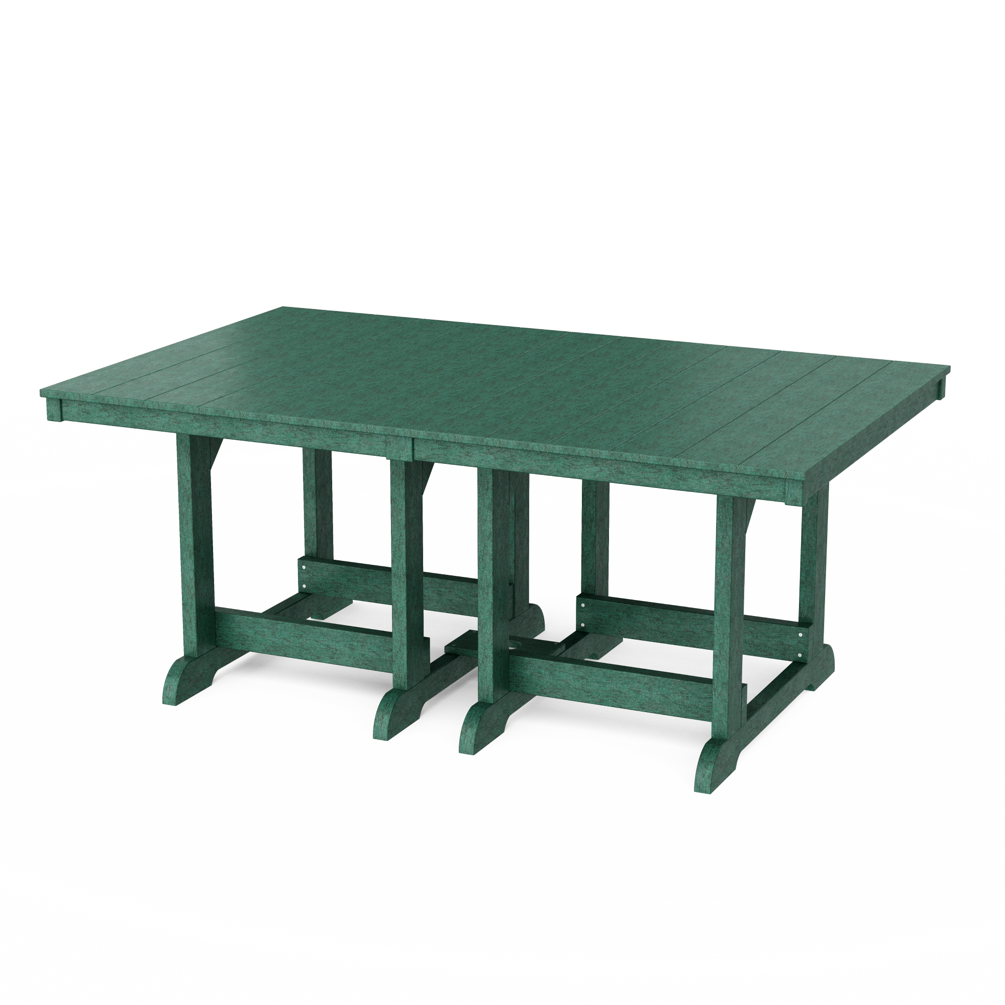 Wildridge Heritage 7 Piece Green Patio Dining Set Plastic Rectangle Table With 6 Stationary 