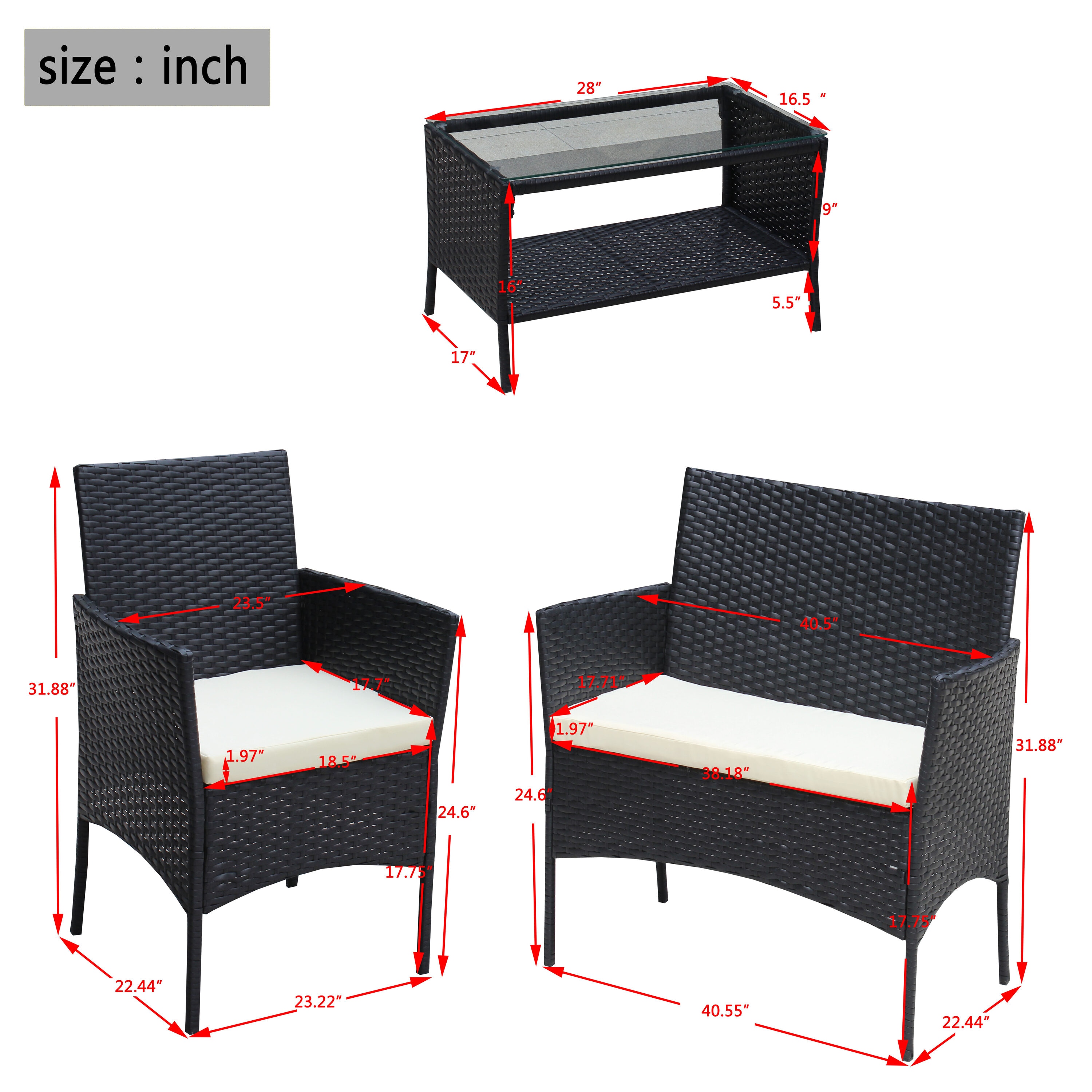Forclover CRF-85037 Patio-Conversation-Sets - View #8