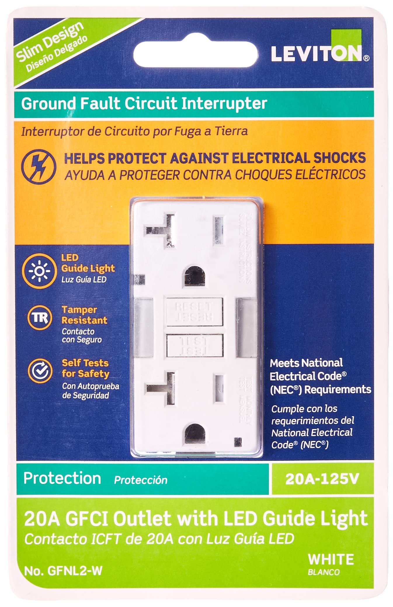 Leviton GFNL2-00W receptacles - View #4