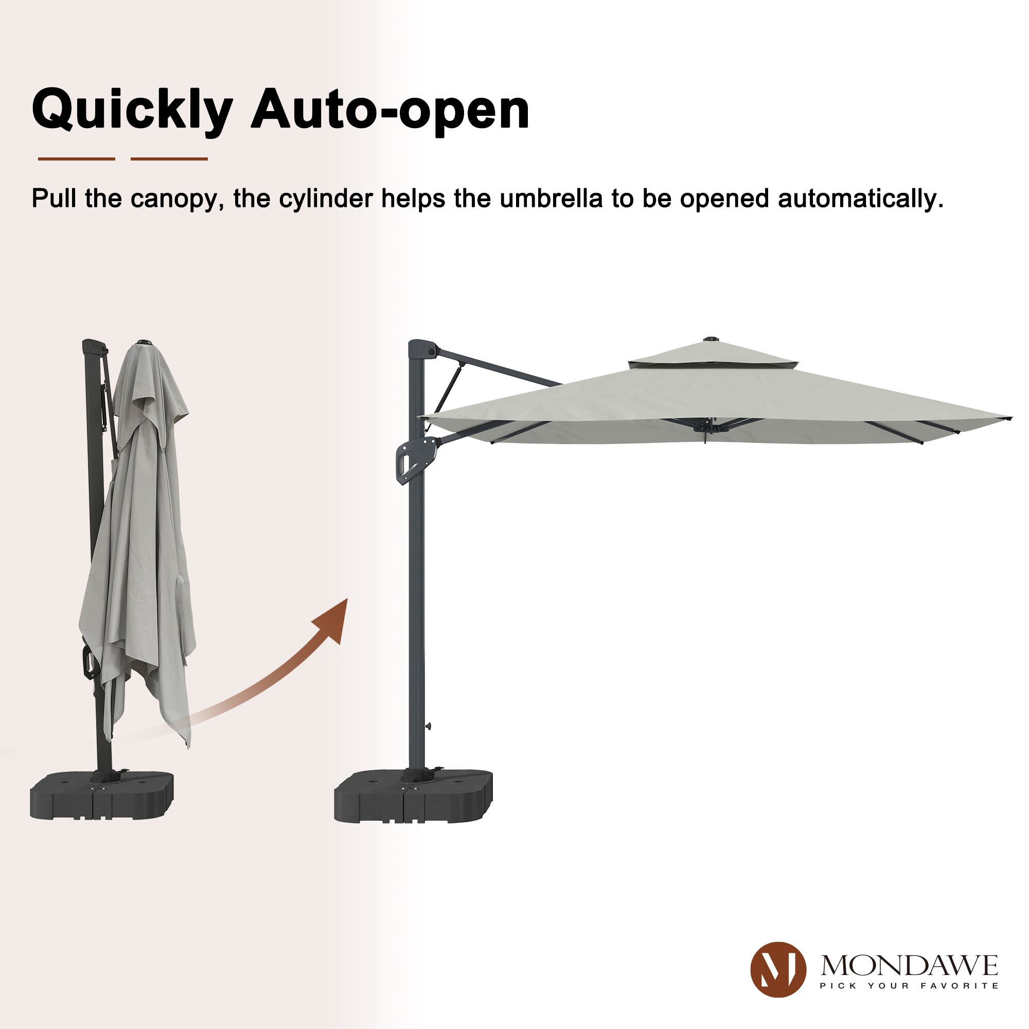 Mondawe MO-WG01GY-B Umbrellas-2 - View #2