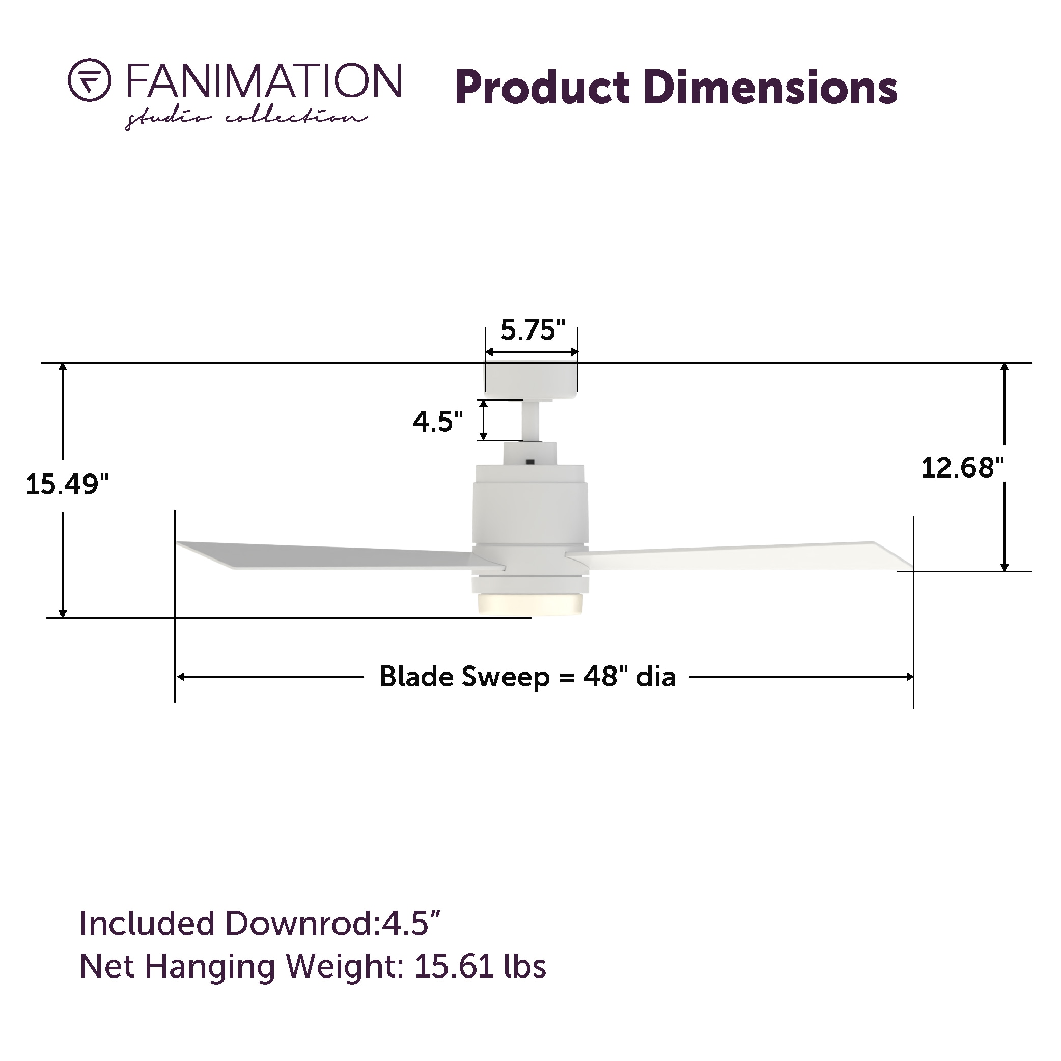 Fanimation Studio Collection LP8177LMWW Ceiling-Fans - View #12