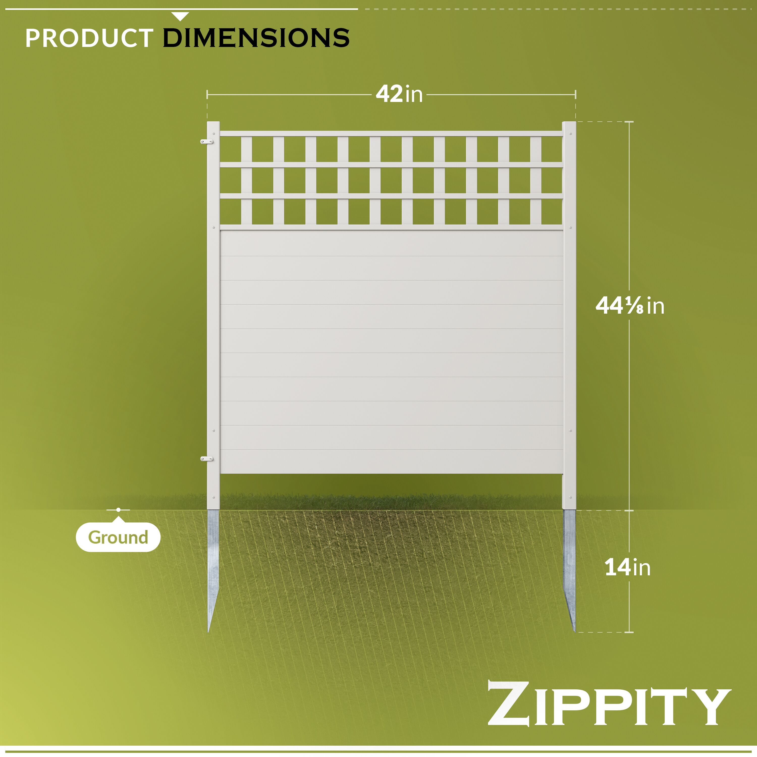 Zippity Outdoor Products Keswick 2 Panels 3.5-ft H x 3.5-ft