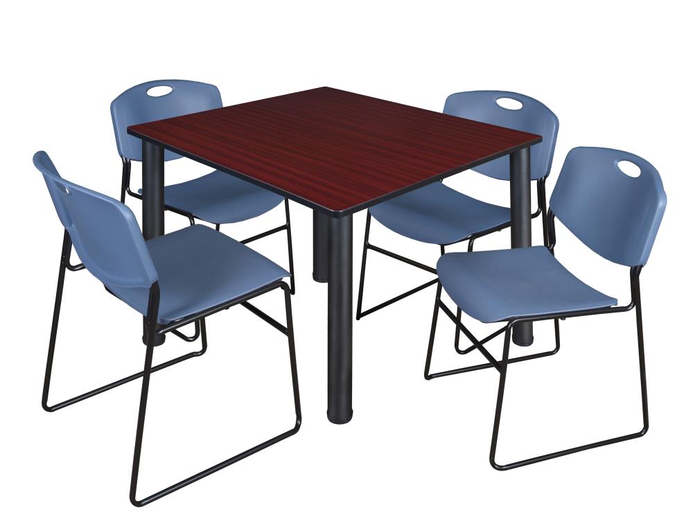 Regency TB4848MHBPBK44BE Breakroom Brown 4-Person Training Table (48-in W x 29-in H)