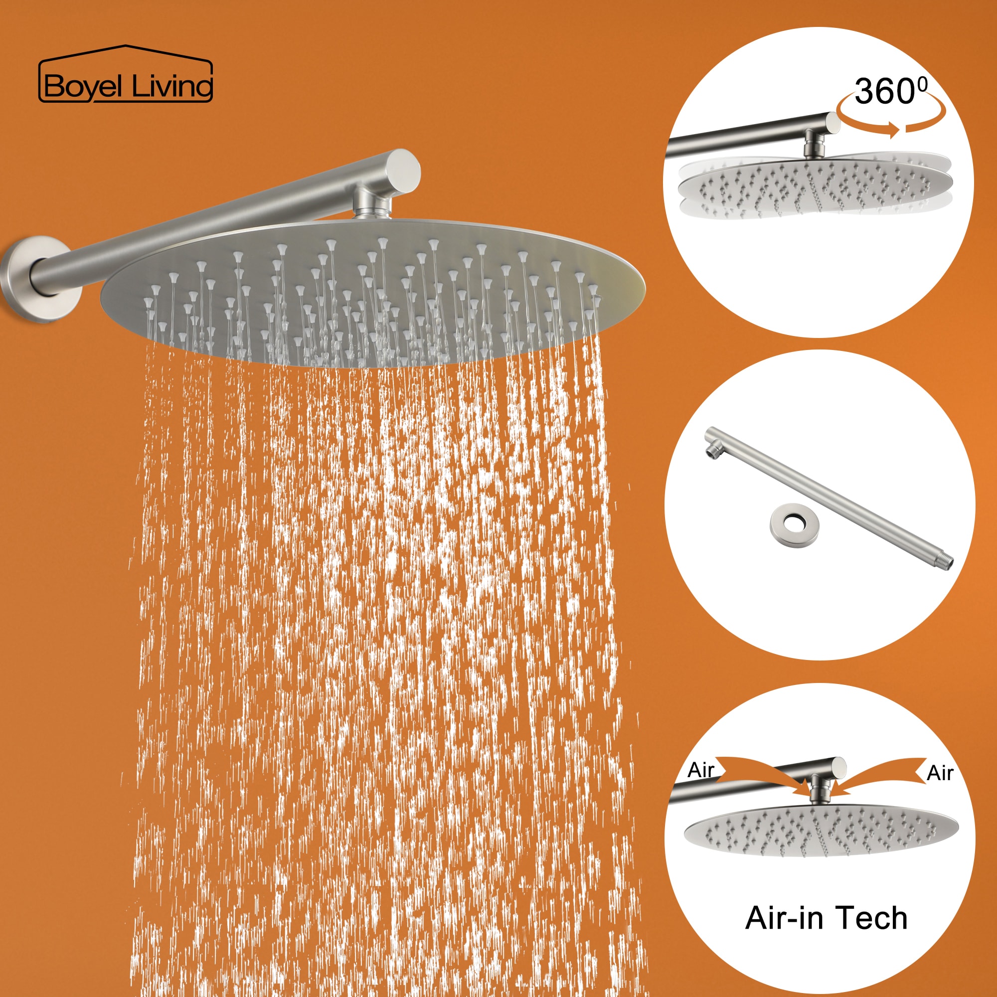 Clihome SMD-88040BN-12 Showerhead-Bar-Panels - View #8