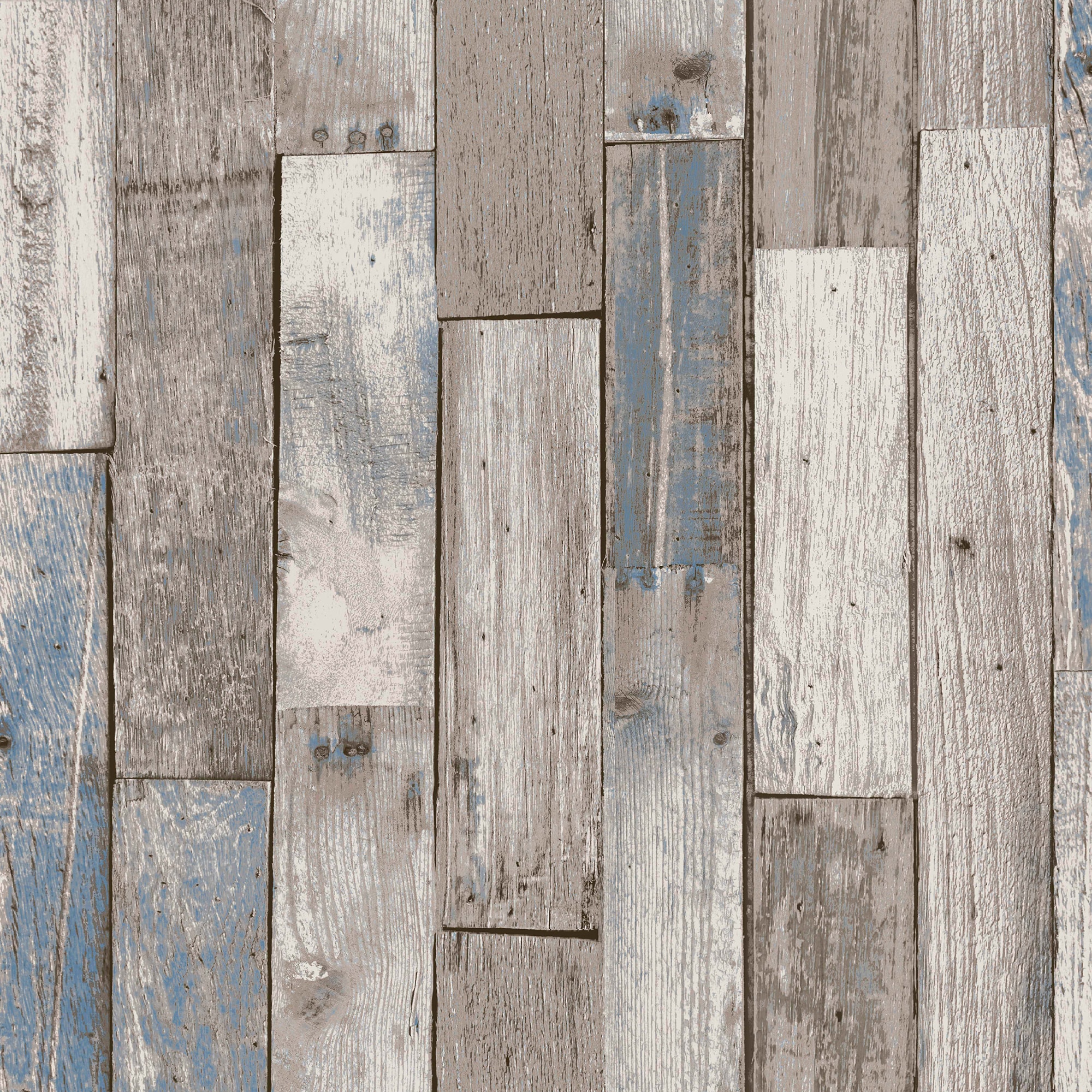 Graham & Brown 118309 56-sq ft Neutral Blue Non-woven Wood Unpasted Wallpaper