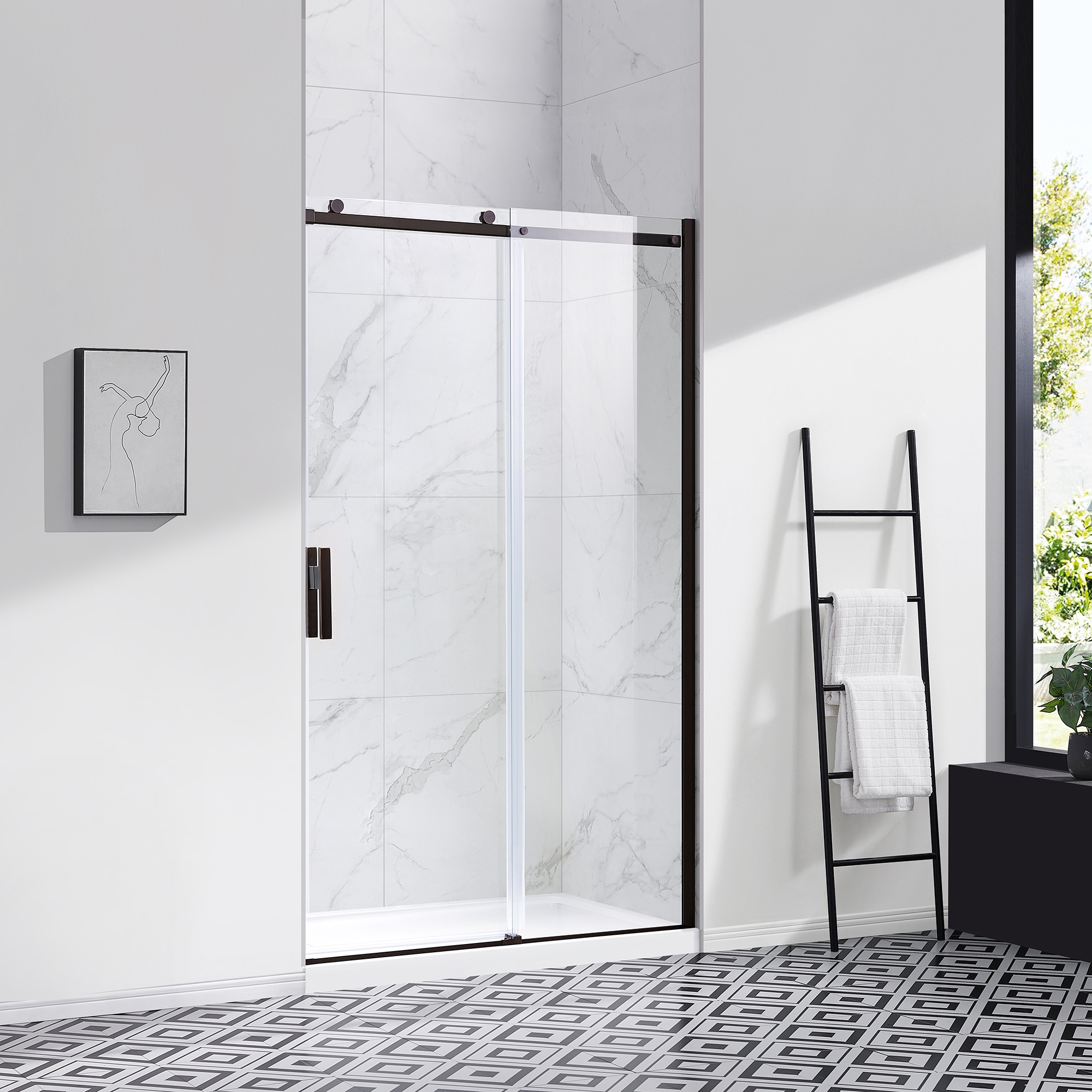 allen + roth 15SGP-DAVI48-ORB Shower-Doors - View #3