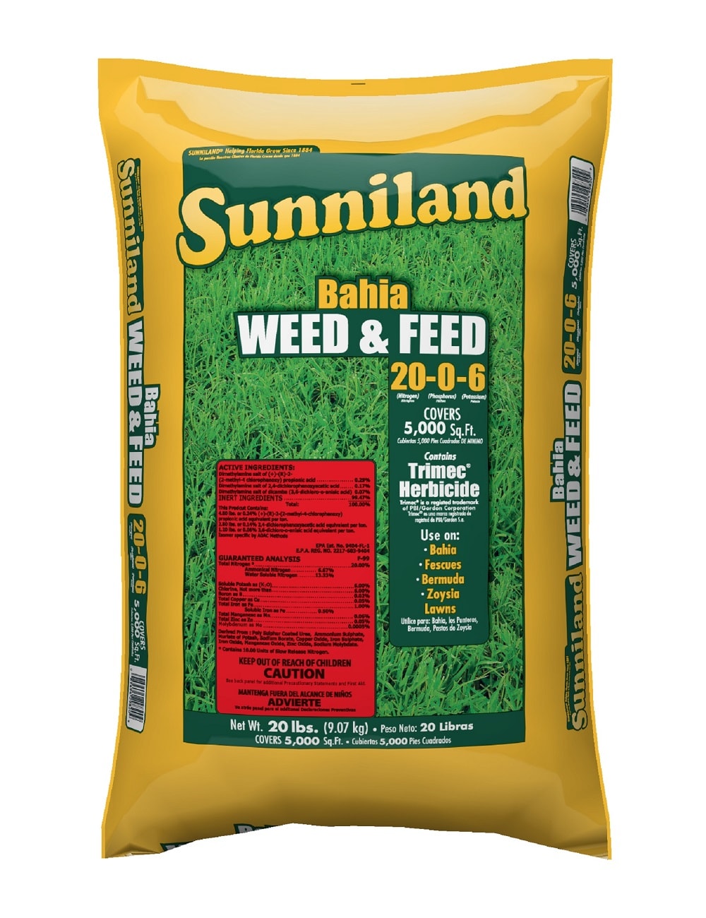 Sunniland 20-lb 5000-sq ft 20-0 Weed and Feed Fertilizer