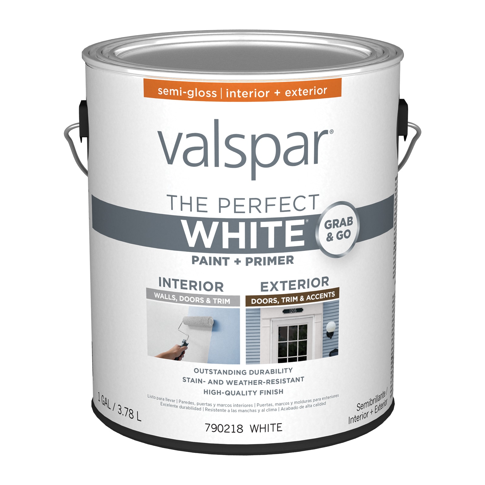 Valspar Semi-gloss White Acrylic Interior/Exterior Door and Trim