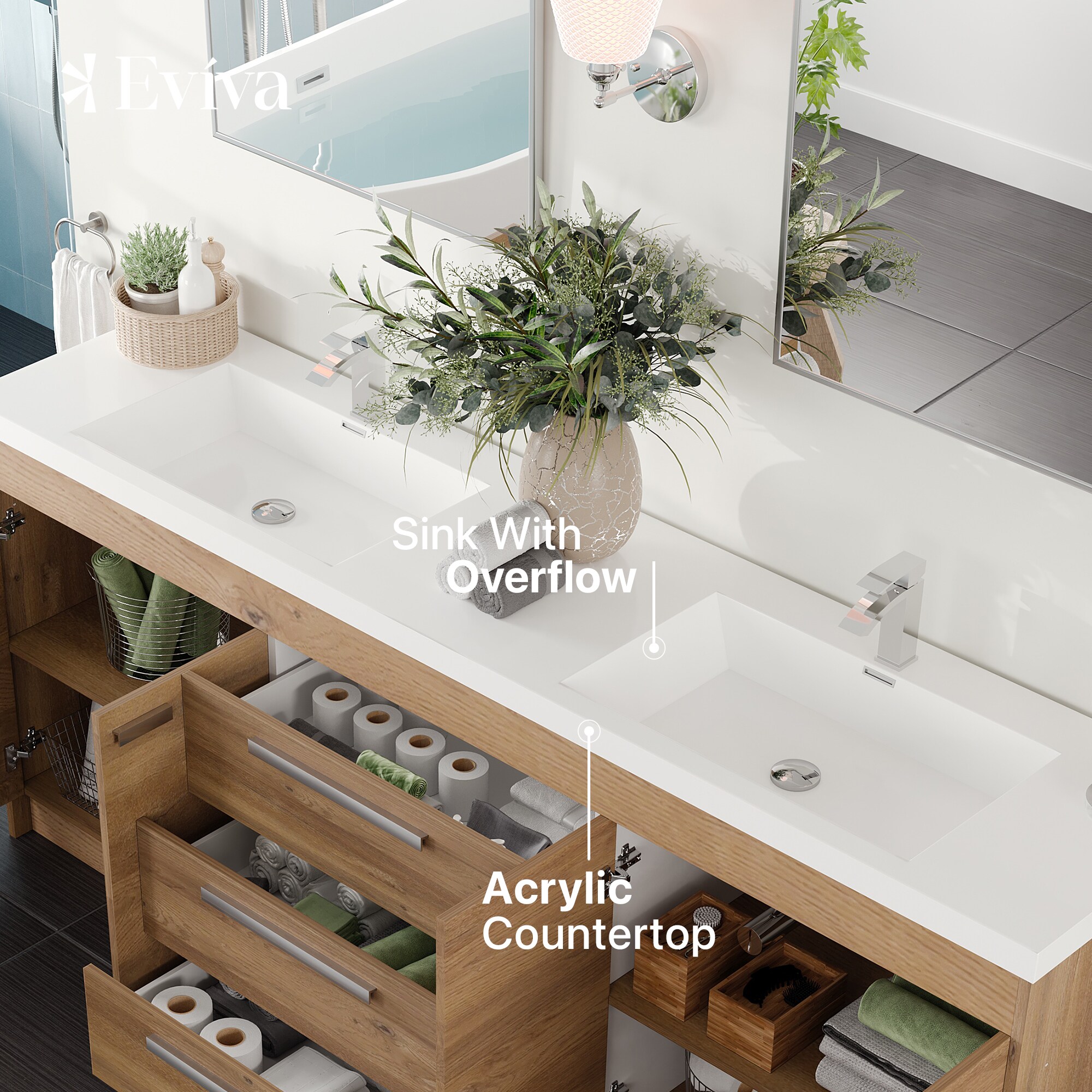 Eviva EVVN1900-8-84NOK Bath-Vanity-Combo - View #4