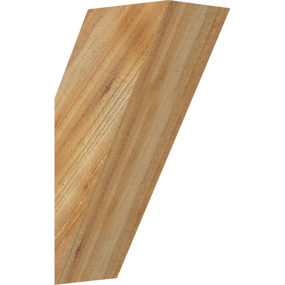 Ekena Millwork BRC06X10X18TRA00RWR 6-in x 10-in x 18-in Western Red Cedar Unfinished Wood Traditional Rough Sawn Knee Brace