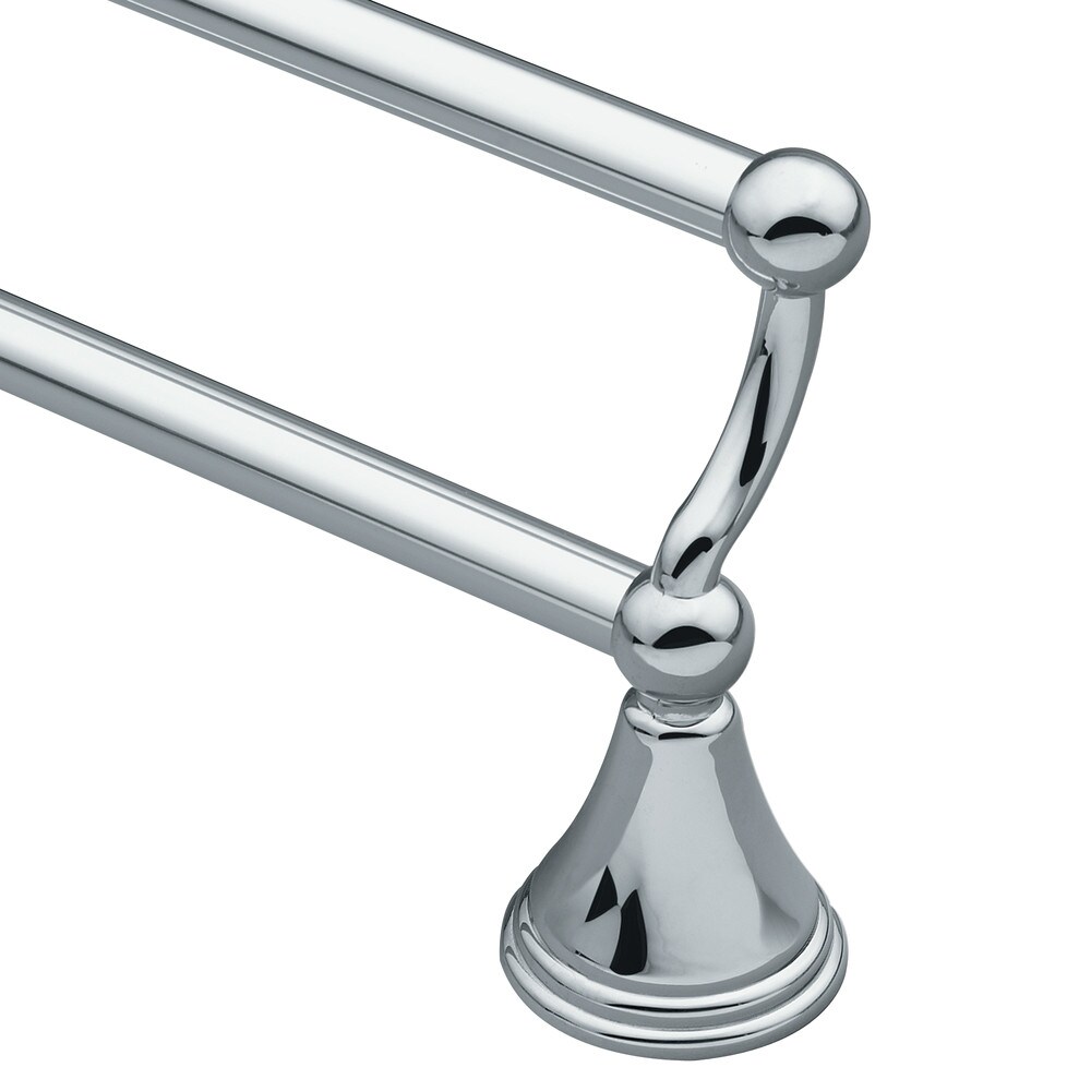 Moen Preston 24-in Chrome Wall Mount Double Towel Bar at
