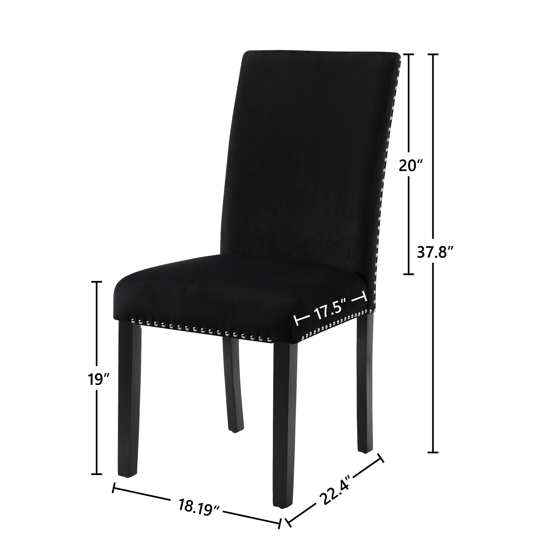 Celeste 5-Piece Black Faux Marble Dining Set with Velvet Chairs