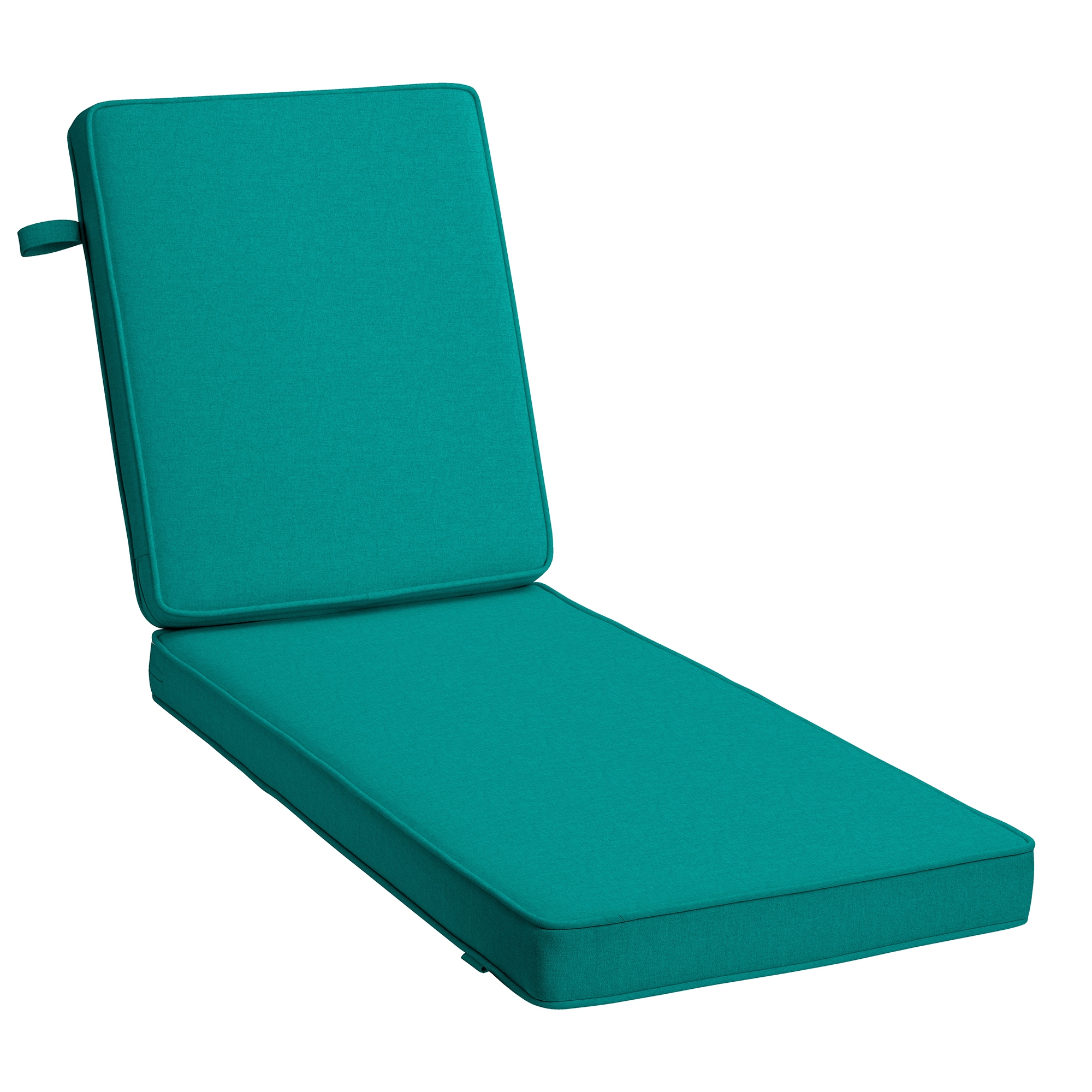 ARDEN FR0EF74B-DKZ1 46-in x 21-in Heathered Teal Woven Solid Patio chaise lounge chair cushion