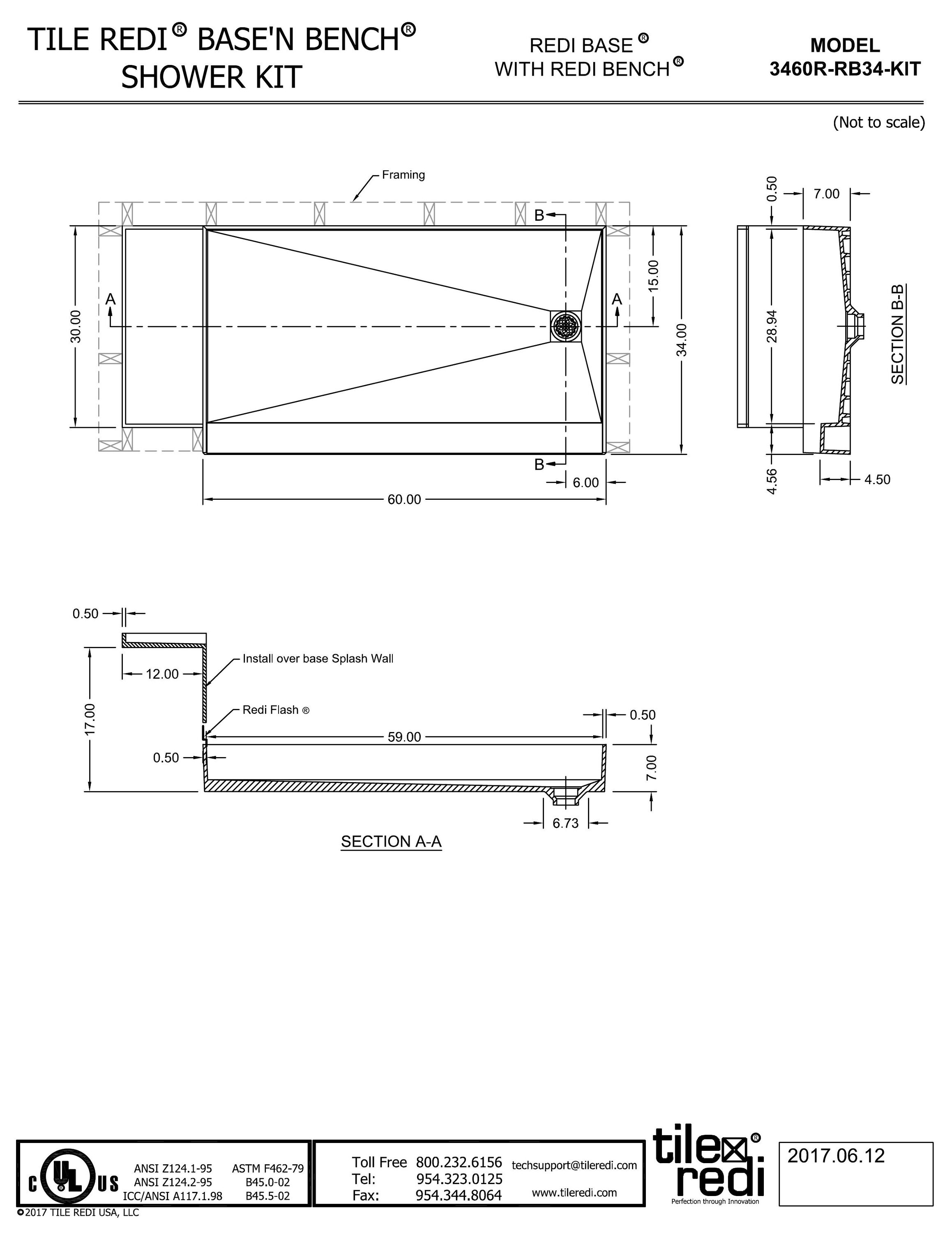 Tile Redi 3460R-RB34-KIT Shower-Floors - View #9