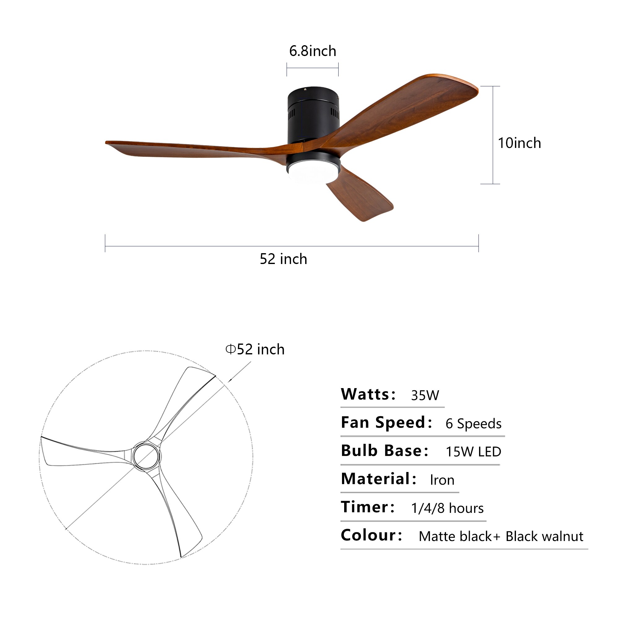 SINOFURN SYF110012BK Ceiling-Fans - View #9