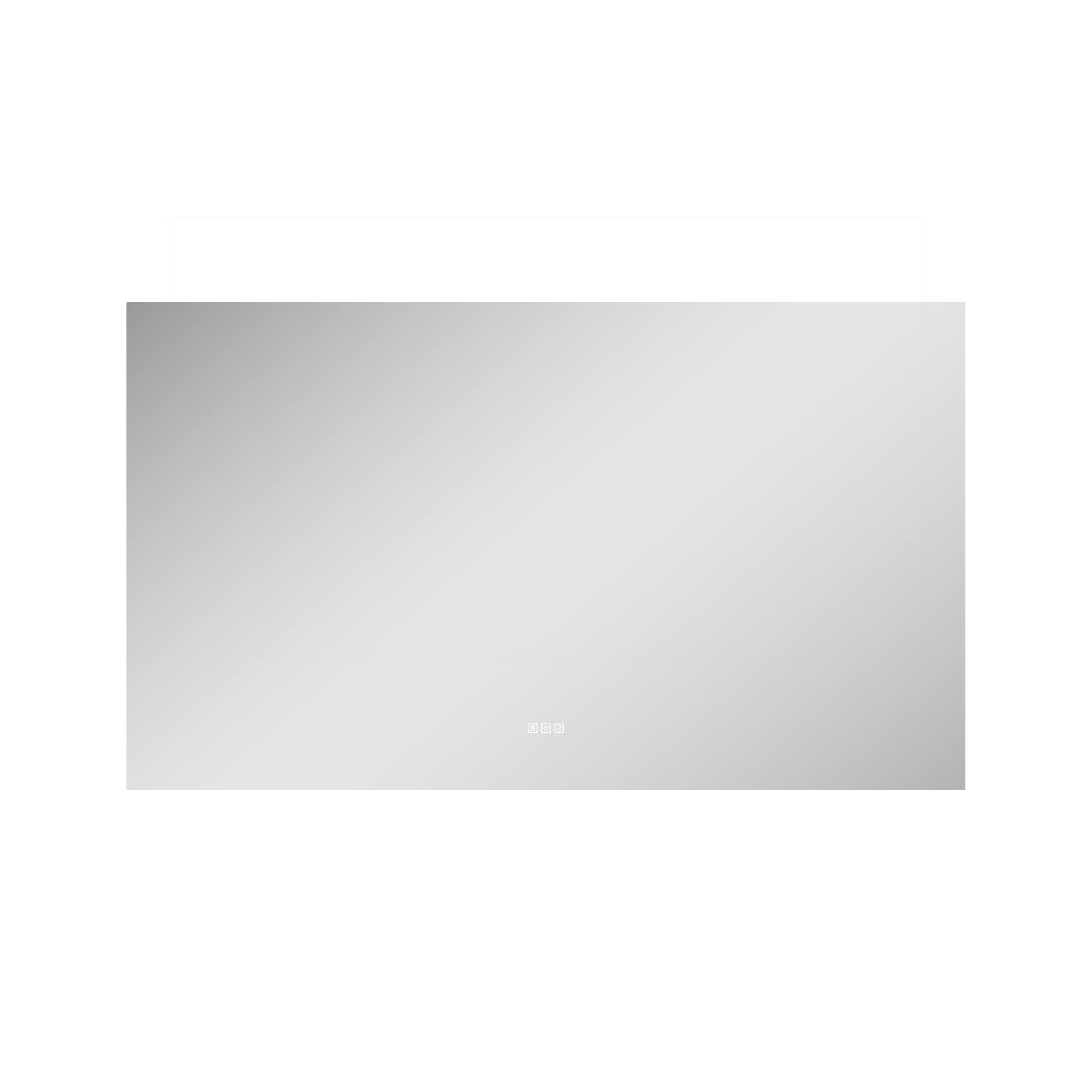 WELLFOR UCS-15FL5532 55-in x 32-in Polished Frameless Rectangle Dimmable LED Lighted Fog Free Bathroom Vanity Mirror ( Silver )