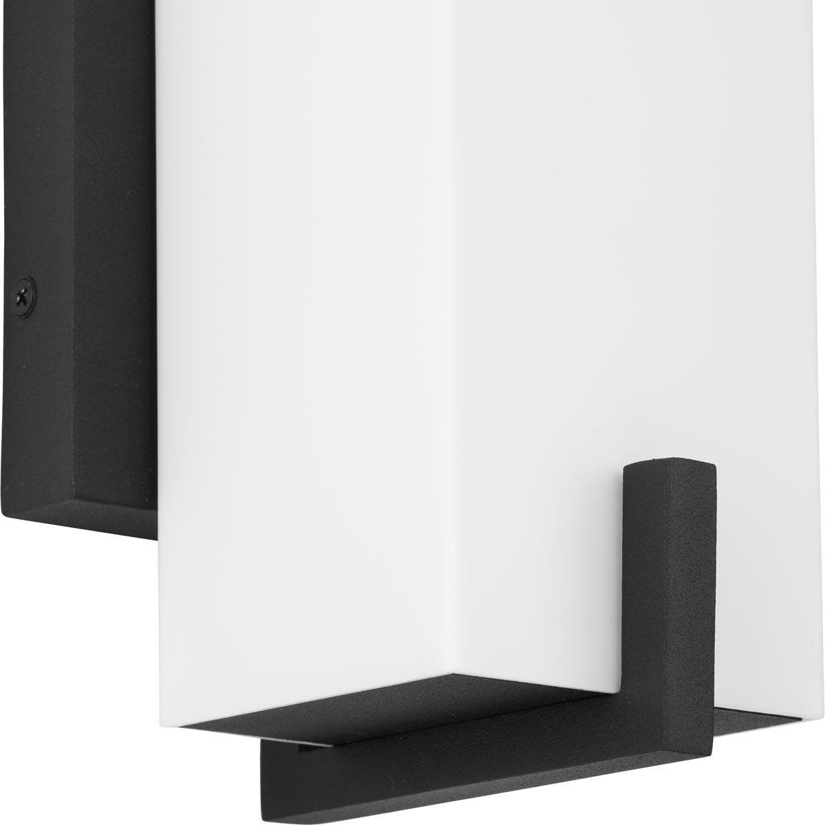Black Modern Medium Outdoor Wall Lantern with Acrylic Shade