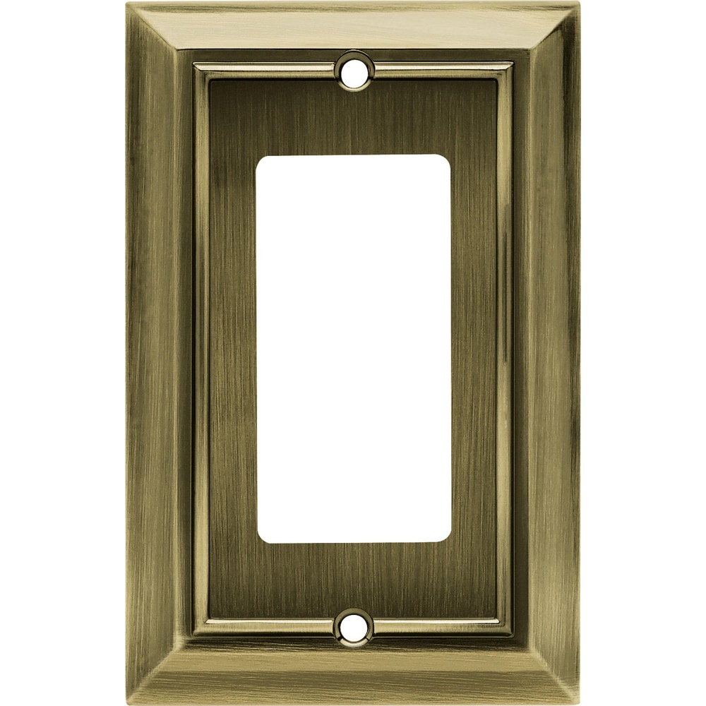 Brainerd W10244-AB-UC Architectural 1 -Gang Standard Size Antique Brass Natural fiber Indoor Decorator Wall Plate