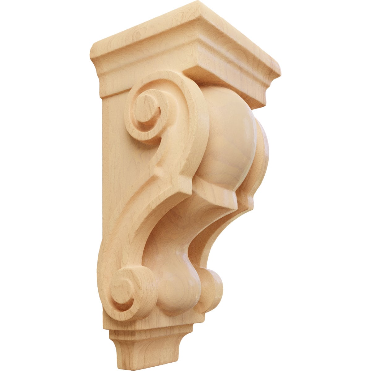 Small Unfinished Red Oak Traditional Corbel