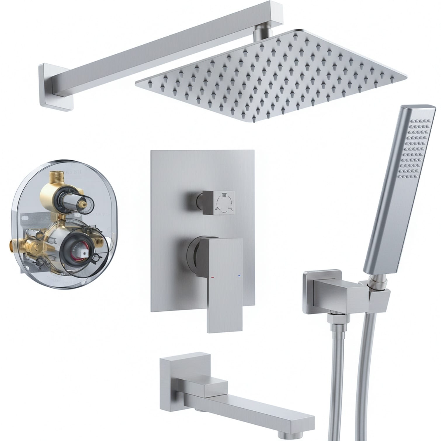 BBabe QS0OWU2JCH34 Fixed-Showerhead - View #2