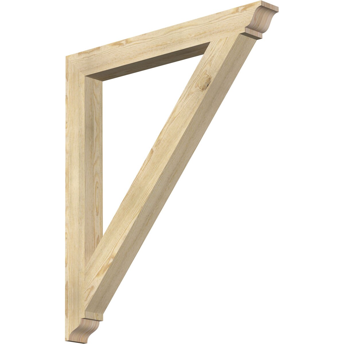 Ekena Millwork BKT04X38X44TRA01RDF Traditional traditional rough sawn 4-in x 38-in x 44-in Douglas fir Brown Wood Standard bracket