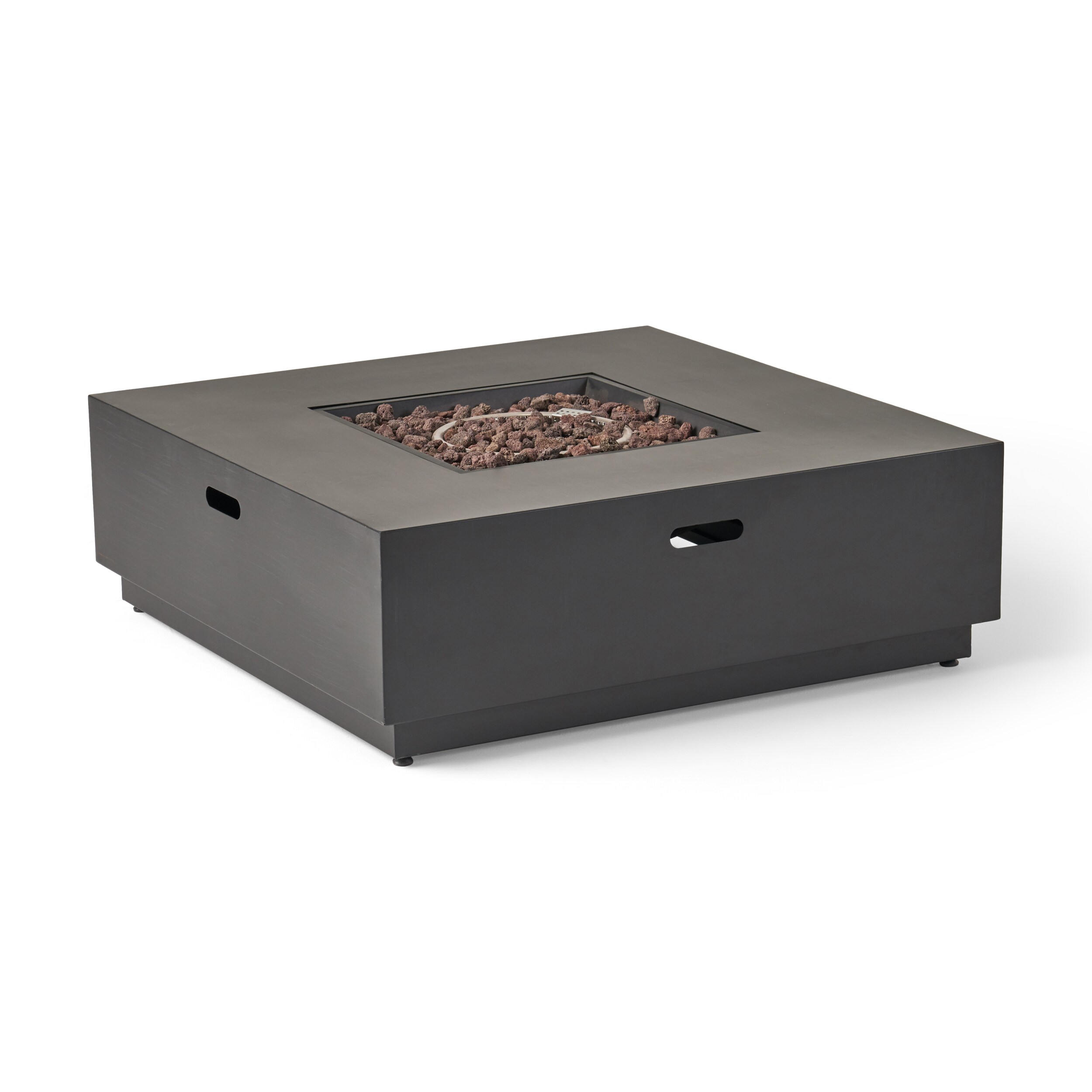 Best Selling Home Decor FIRE PIT 39-in W 50000 Maximum BTUs Iron Square Liquid propane Fire pit kit