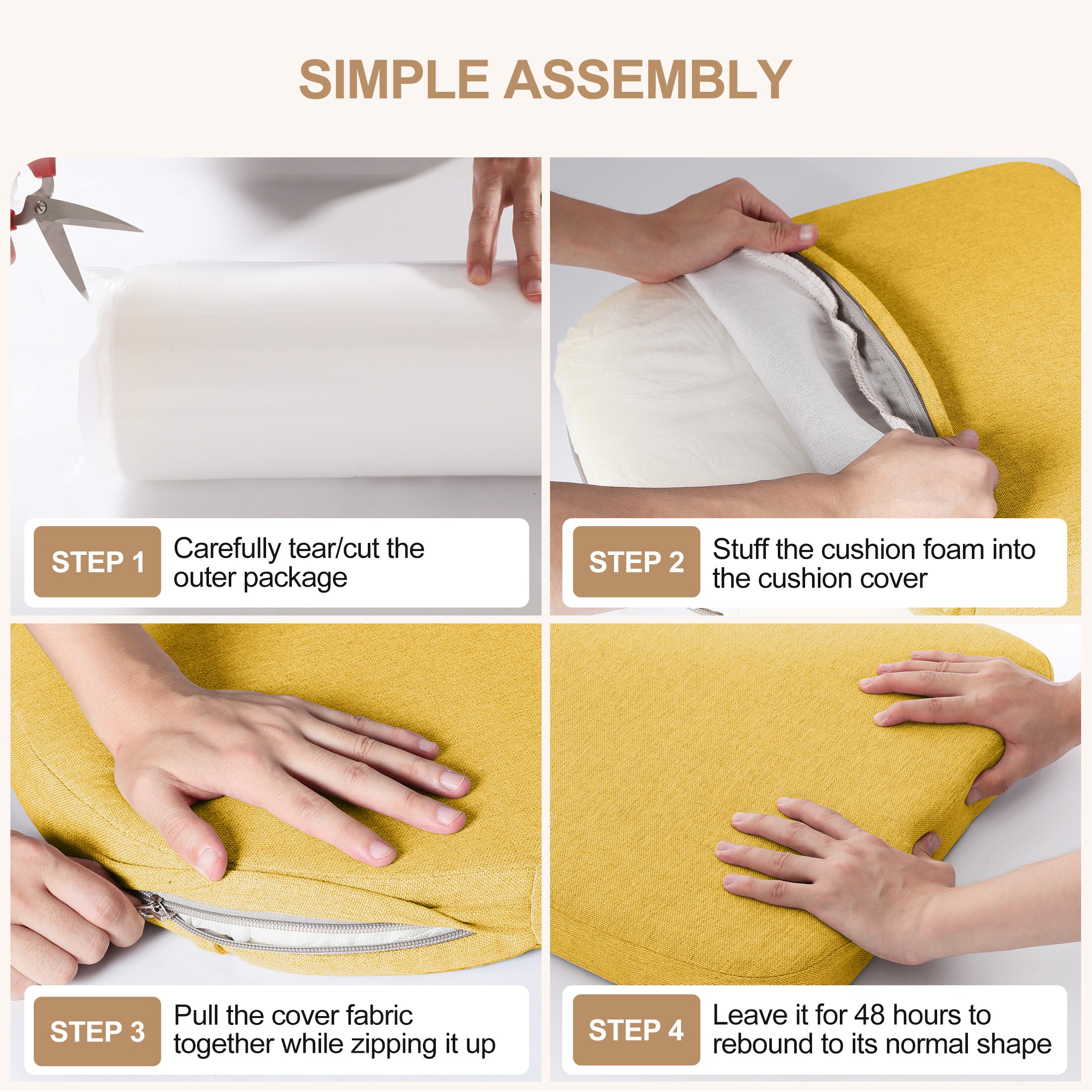 AAAAAcessories LS-DCCLU-JHUANG-4P Indoor-Chair-Cushions - View #9
