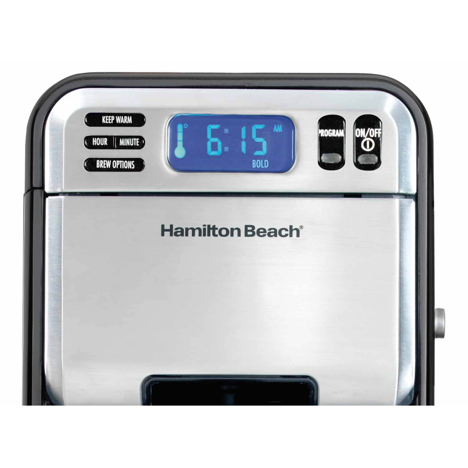 12-Cup Programmable Coffee Maker (Black & Stainless), Hamilton Beach