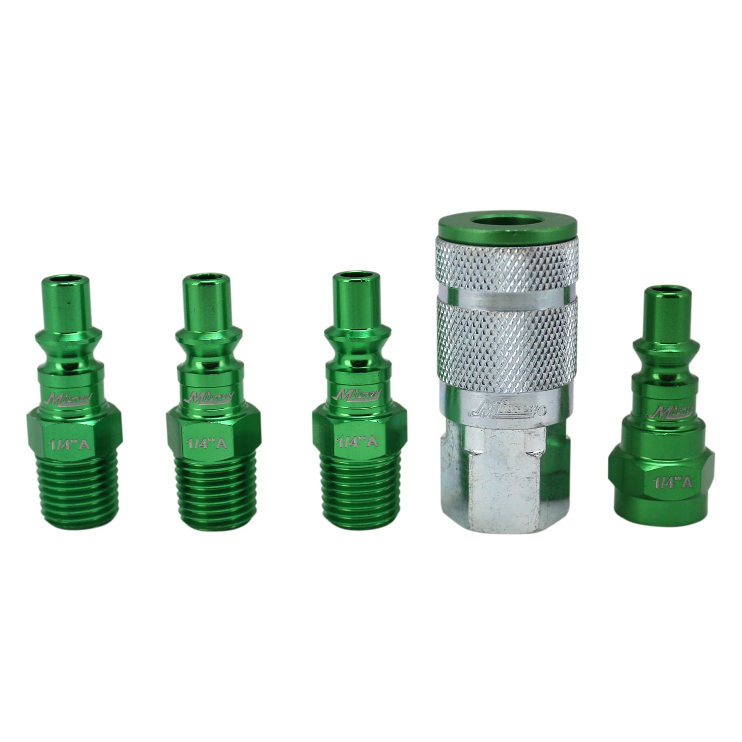 M Style 8 pcs Heavy Duty Quick Coupler Air Hose Connector Fittings 1/4 NPT I 