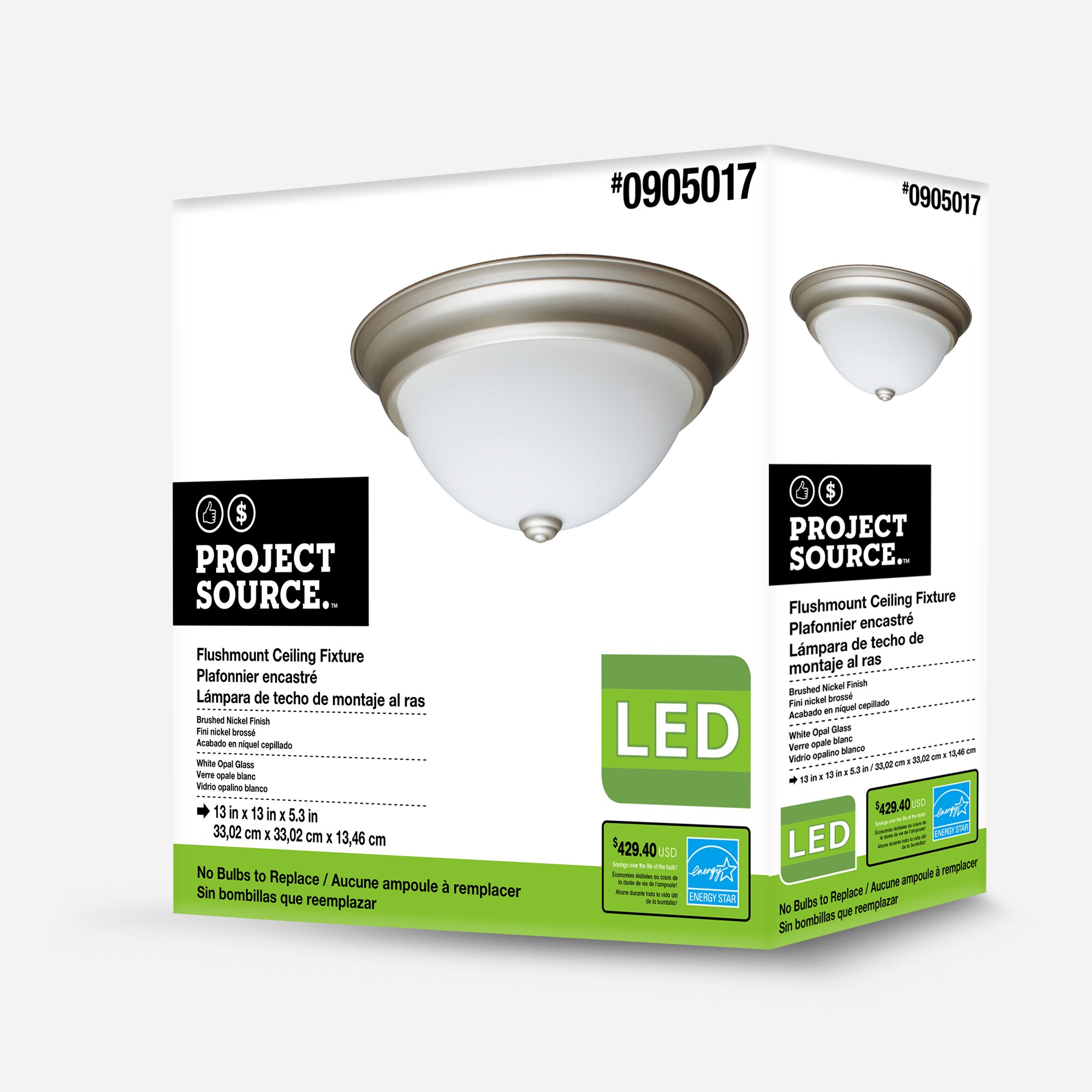 project source 13 inch led flush mount ceiling light