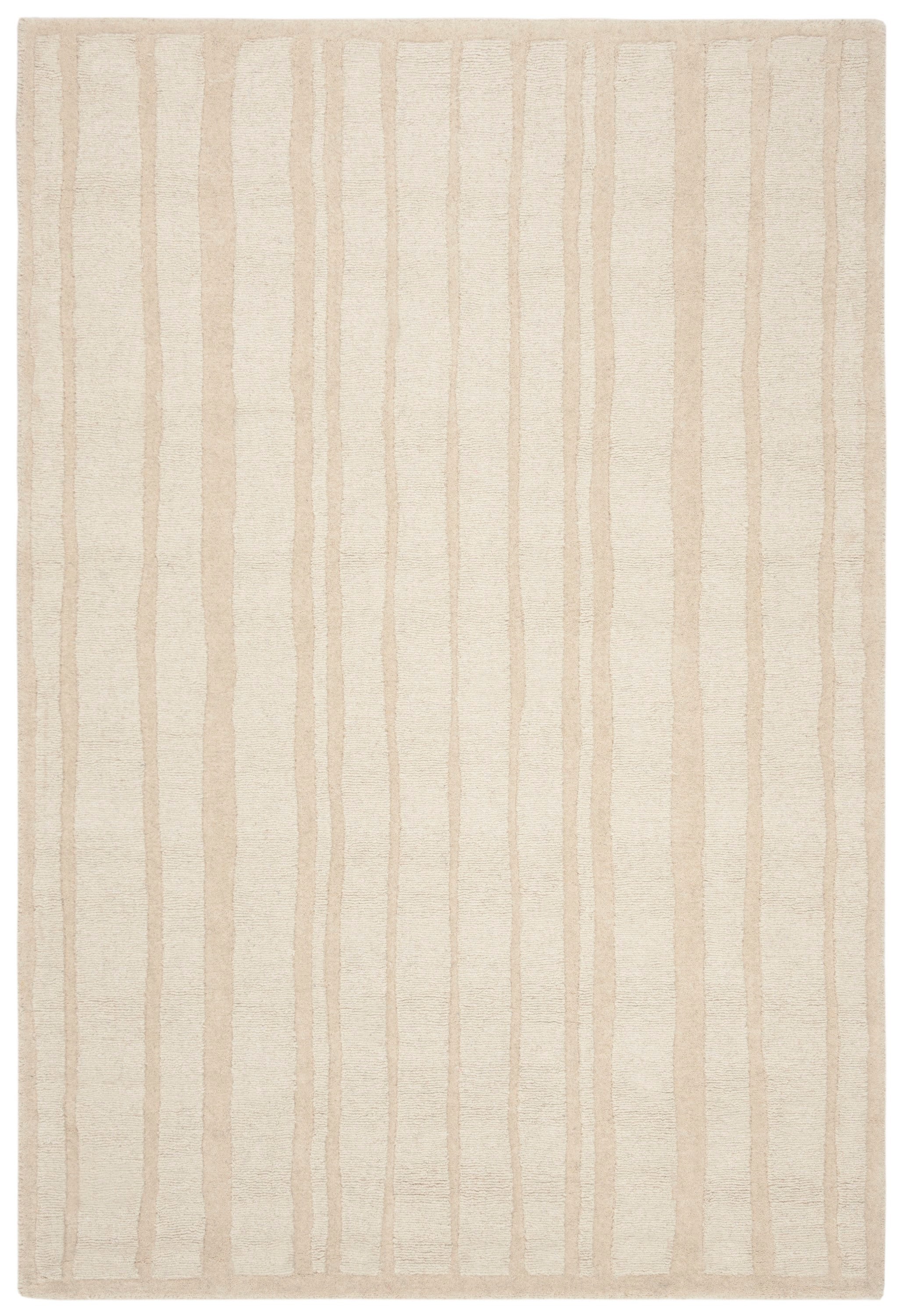 Fossil Gray Wool Tufted Reversible Rectangular Rug 4' x 6'