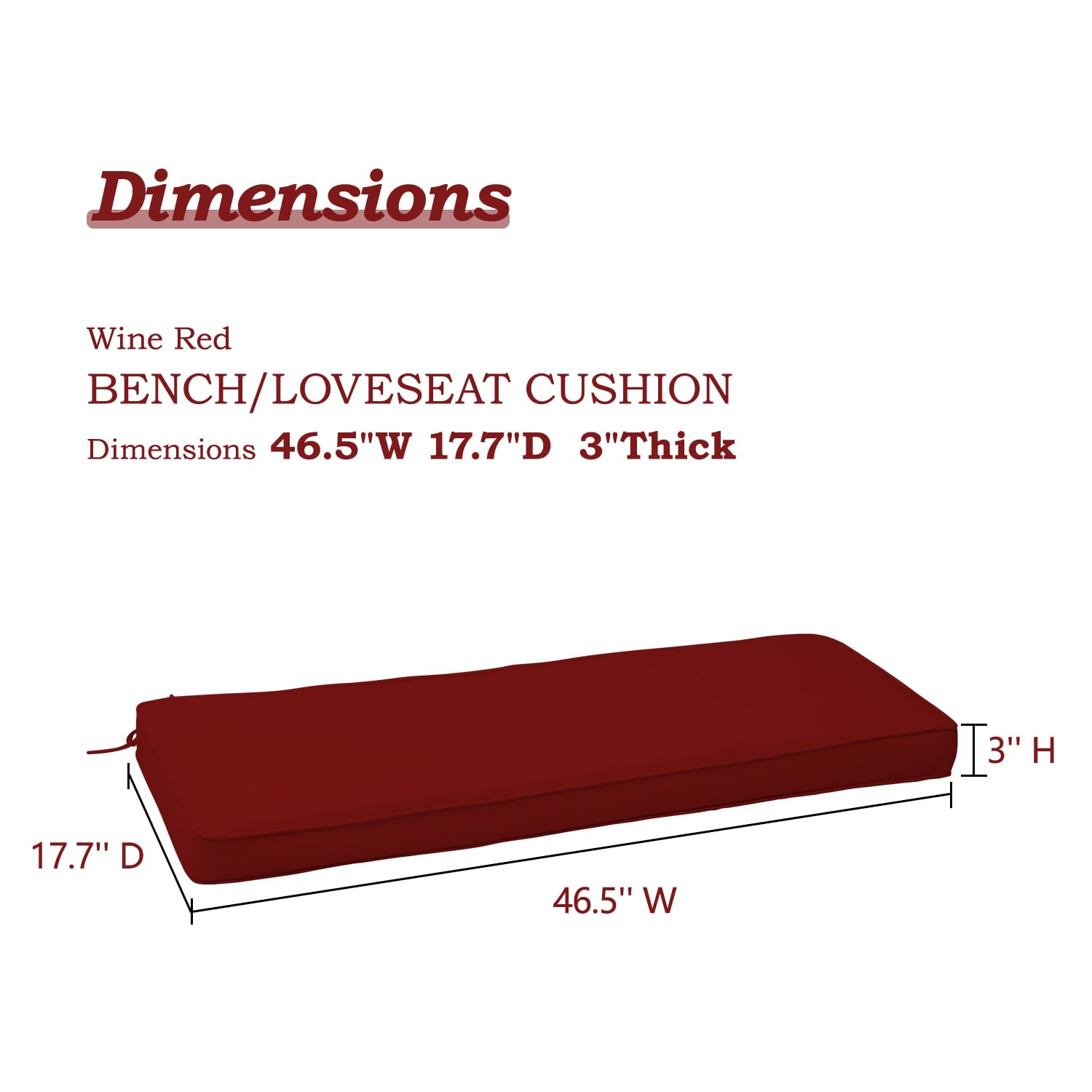 Aoodor A058-PRDRD Patio-Furniture-Cushions - View #3