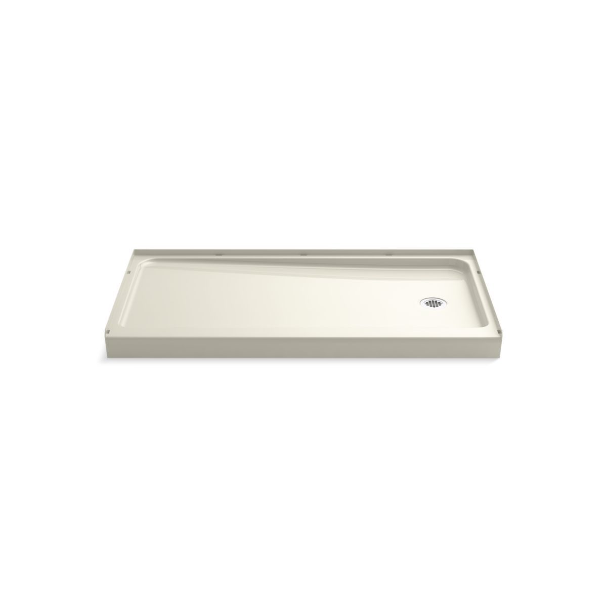 Sterling 72181120-96 Ensemble 32-in W x 60-in L with Right Drain Rectangle Shower Base (Biscuit)