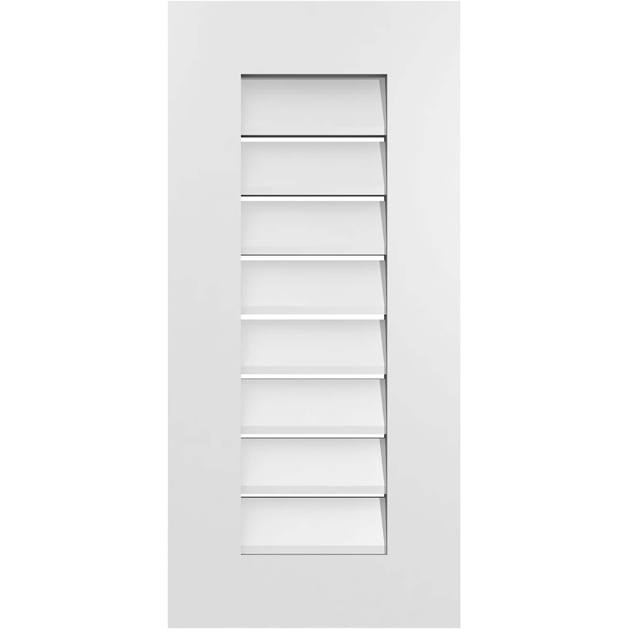 Ekena Millwork GVPVE14X3001SF 14-Inches x 30-Inches Off-white Rectangle PVC Gable Louver Vent
