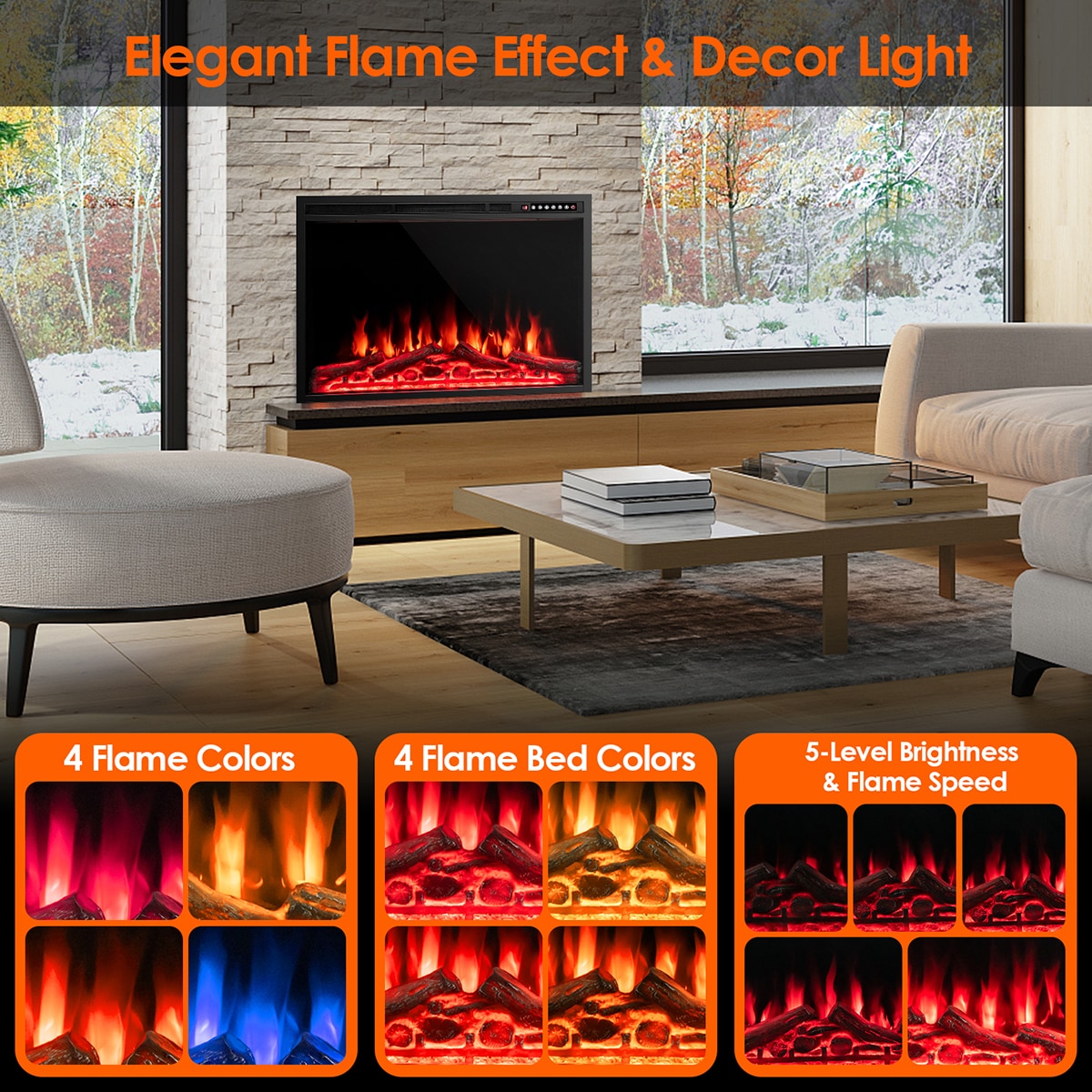 Clihome CL--10191 Electric-Fireplaces - View #4