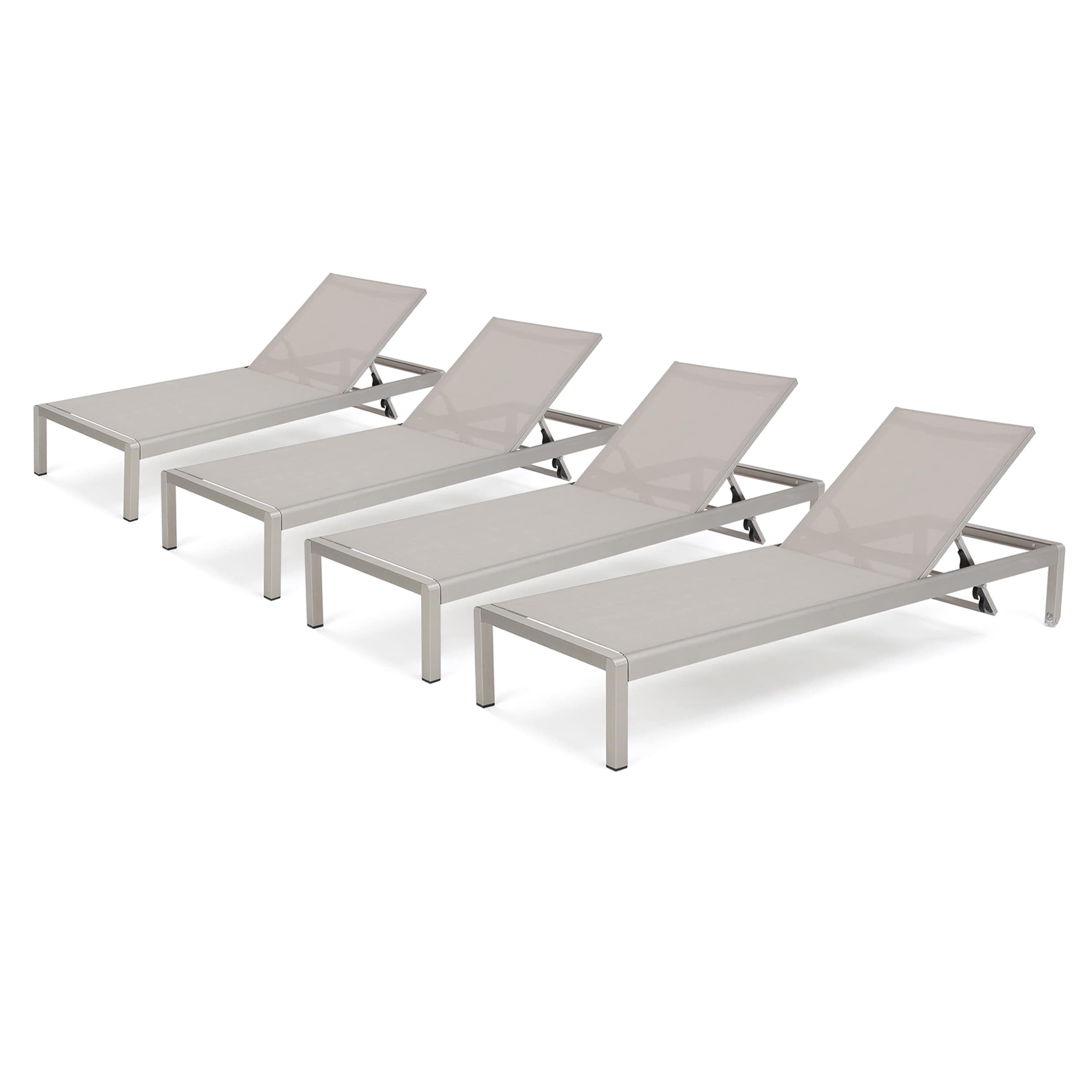 Best Selling Home Decor 300495 Grey Beach lounger Adjustable and