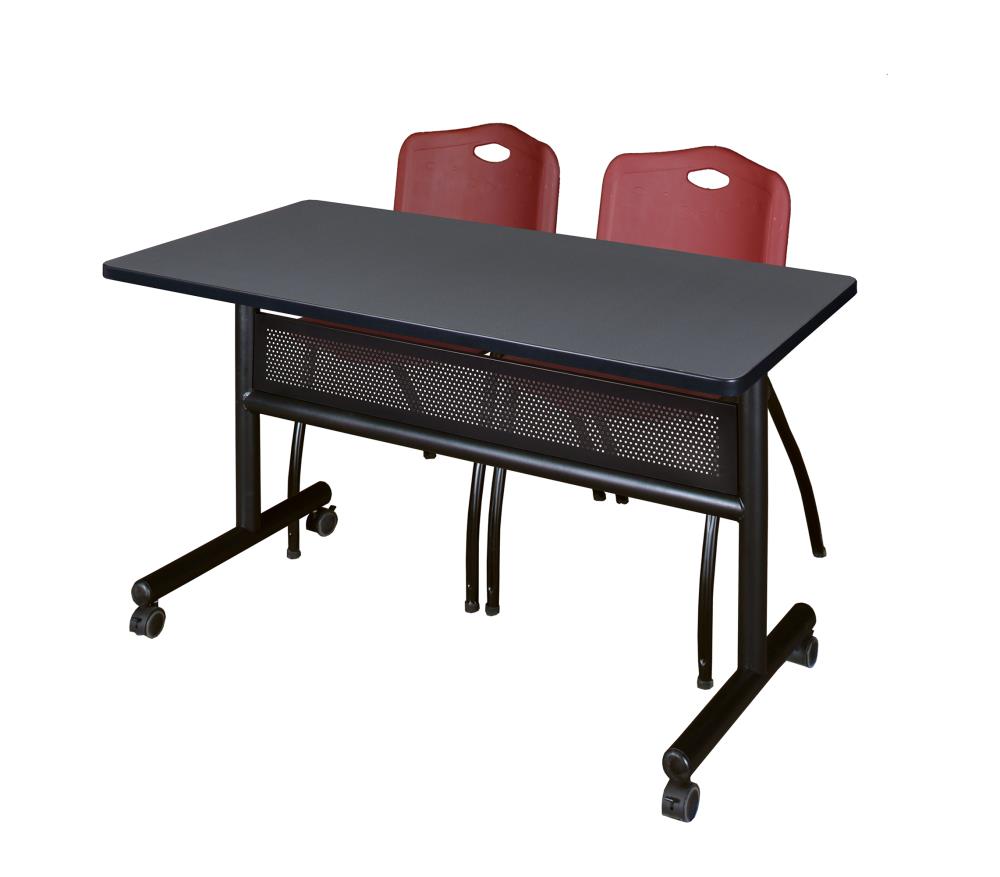 Regency MKFTM4824GY47BY Training Gray 4-Person Training Table (48-in W x 29-in H)
