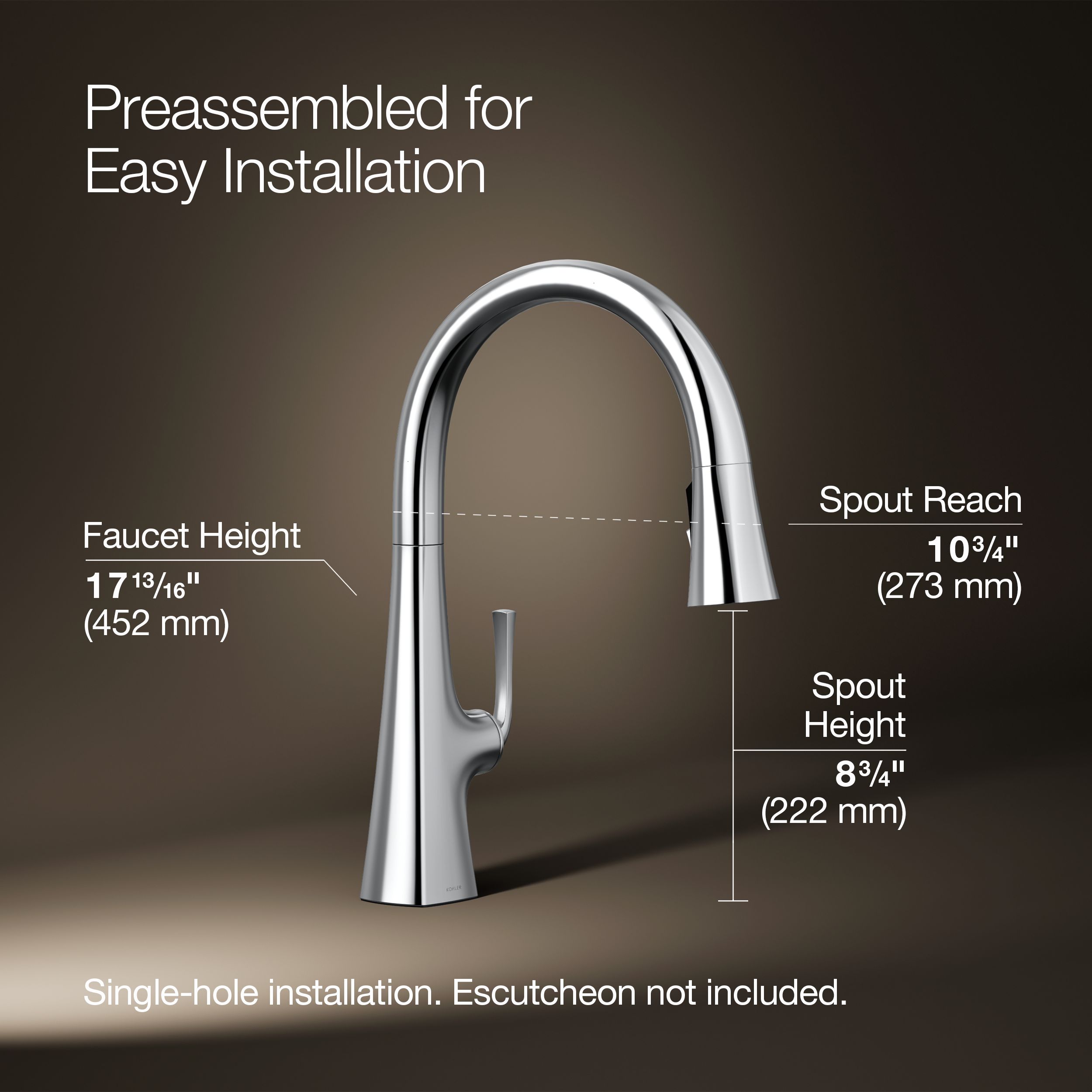 KOHLER K-22062-CP Kitchen-Faucets - View #3