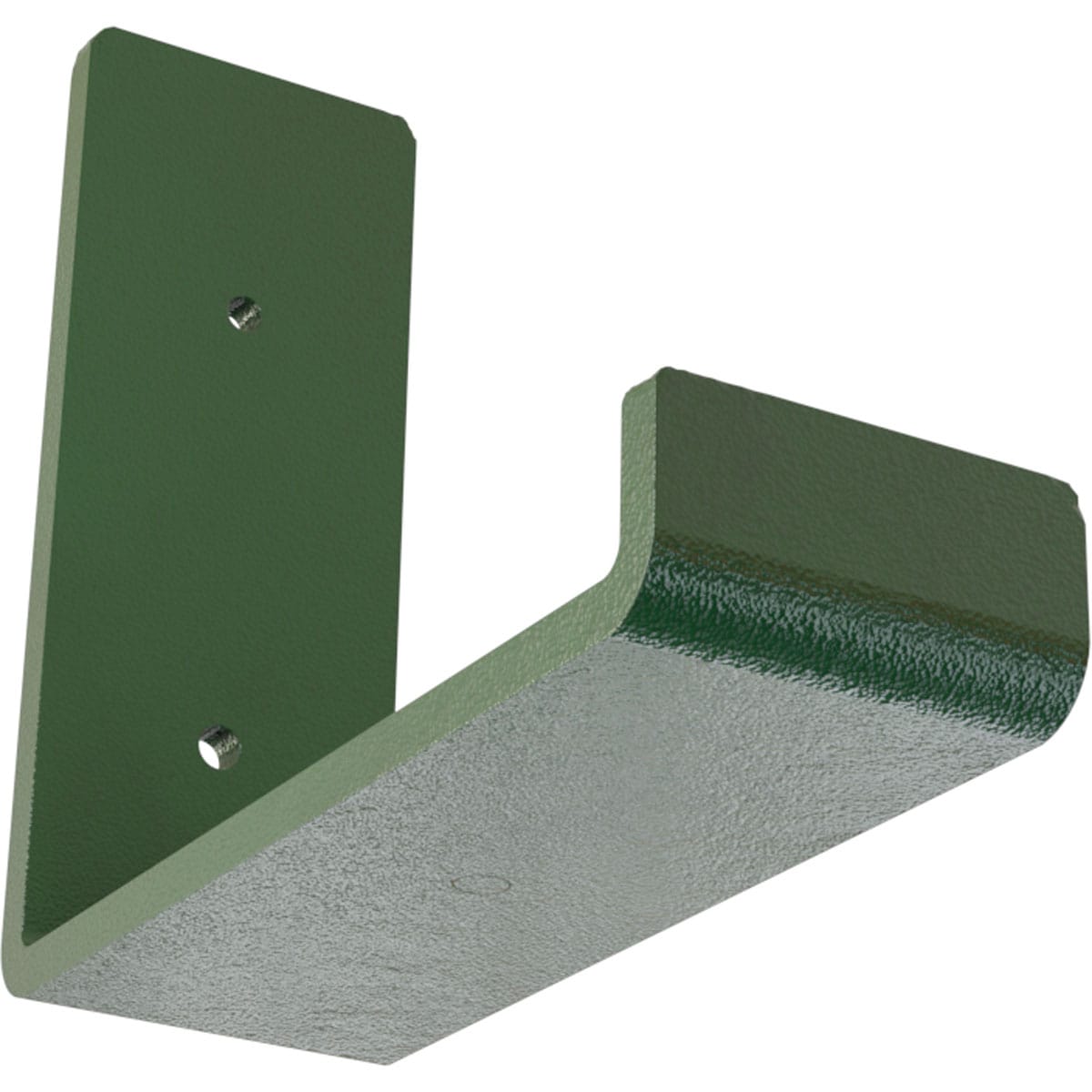 Ekena Millwork BKTM02X06X05HSHDG Steel Hanging Shelf 6-in x 2-in x 5.5-in Green Steel Mounting bracket