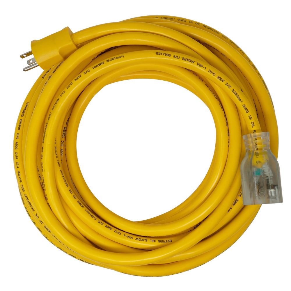 75' 10/3 Yellow power cable cord for all 220V floor sanders w/20A 250V Plugs 