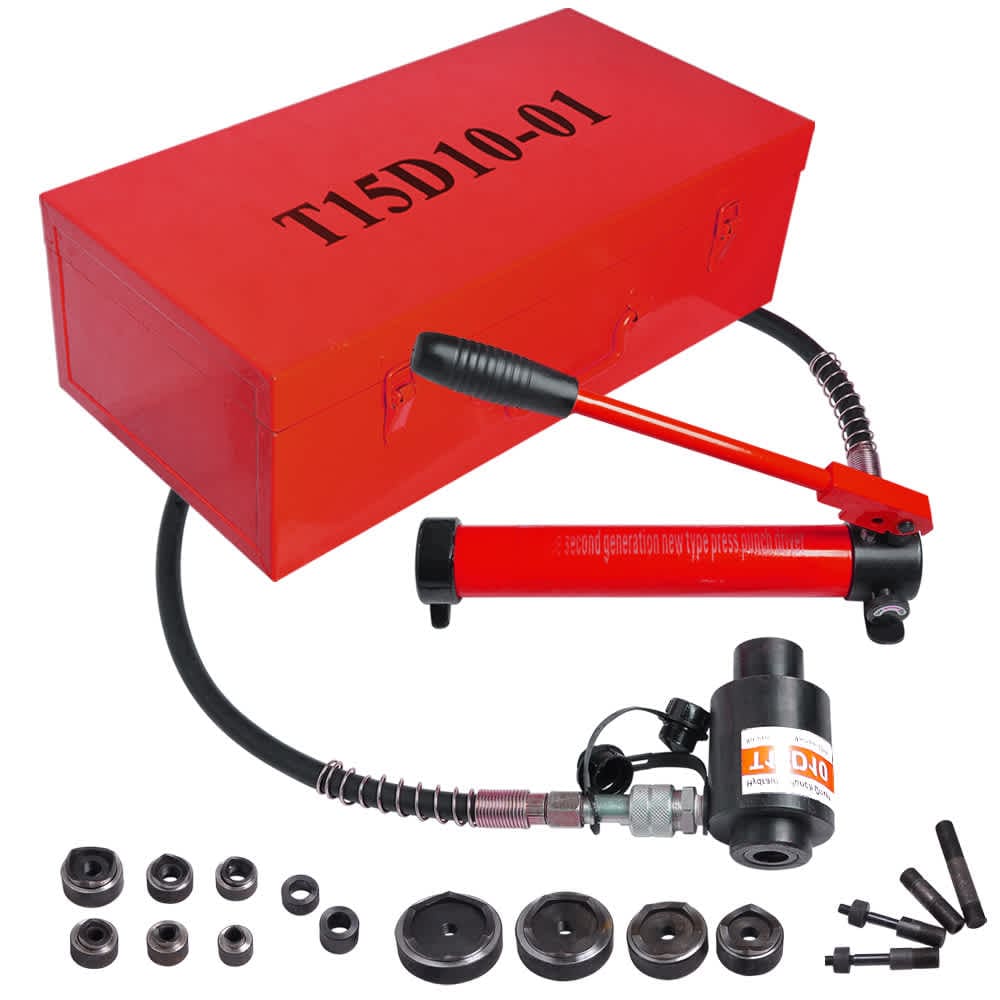 Yescom 25HPK002-T15D10-LO 15-Ton Hydraulic Multiple Sizes Knockout Punch Set