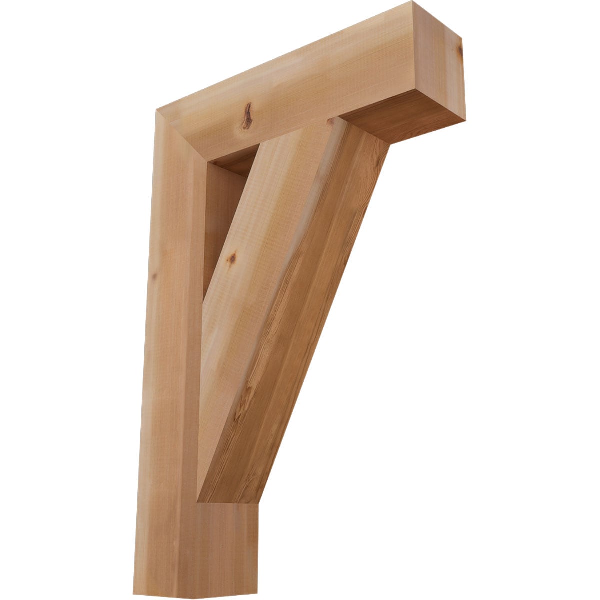 Ekena Millwork BKT06X24X36TRA05SWR Traditional block smooth 5-1/2-in x 24-in x 36-in Western red cedar Brown Wood Standard bracket